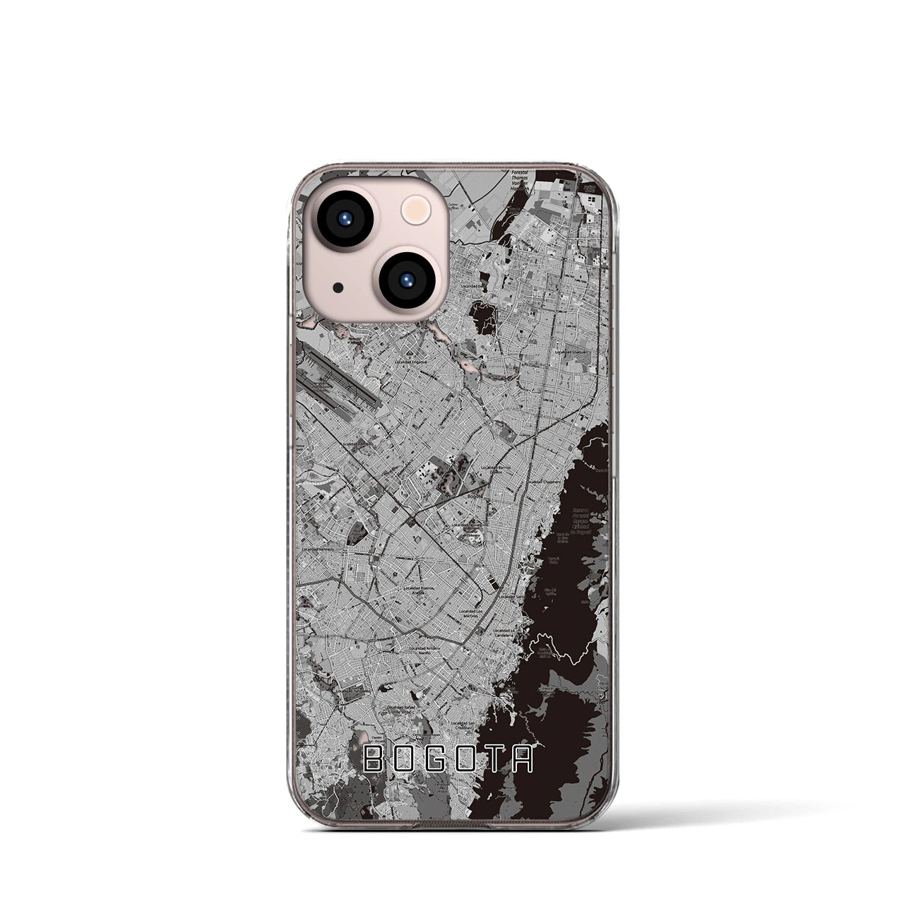 【ボゴタ(コロンビア)】地図柄iPhoneケース(クリアタイプ)