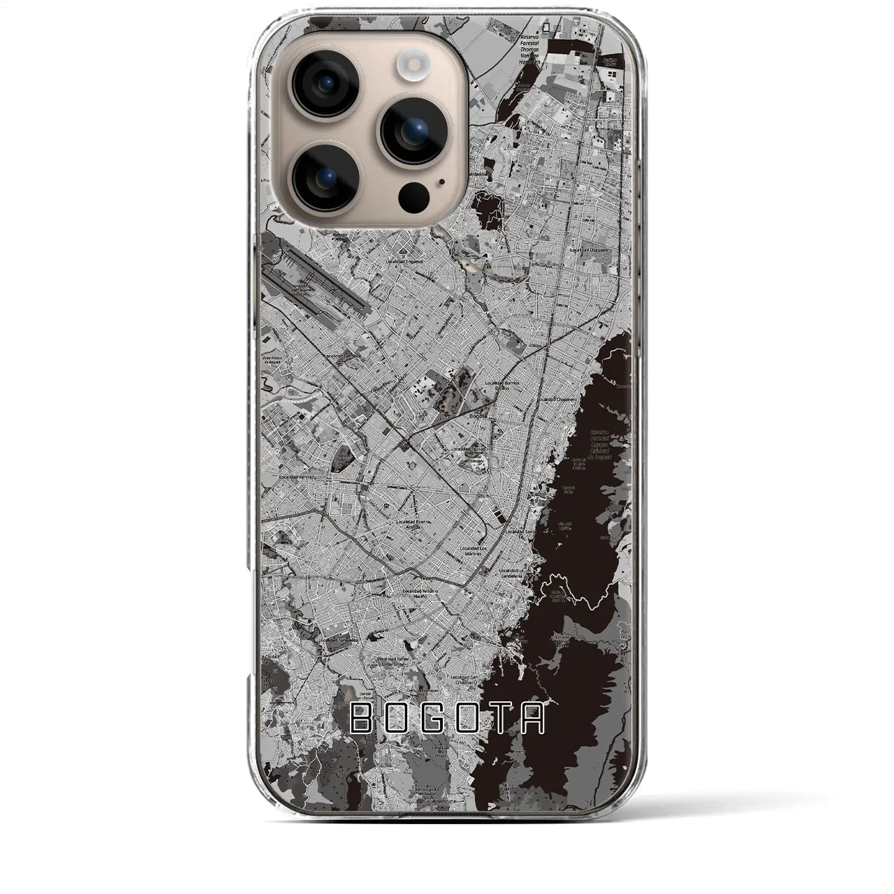 【ボゴタ(コロンビア)】地図柄iPhoneケース(クリアタイプ)
