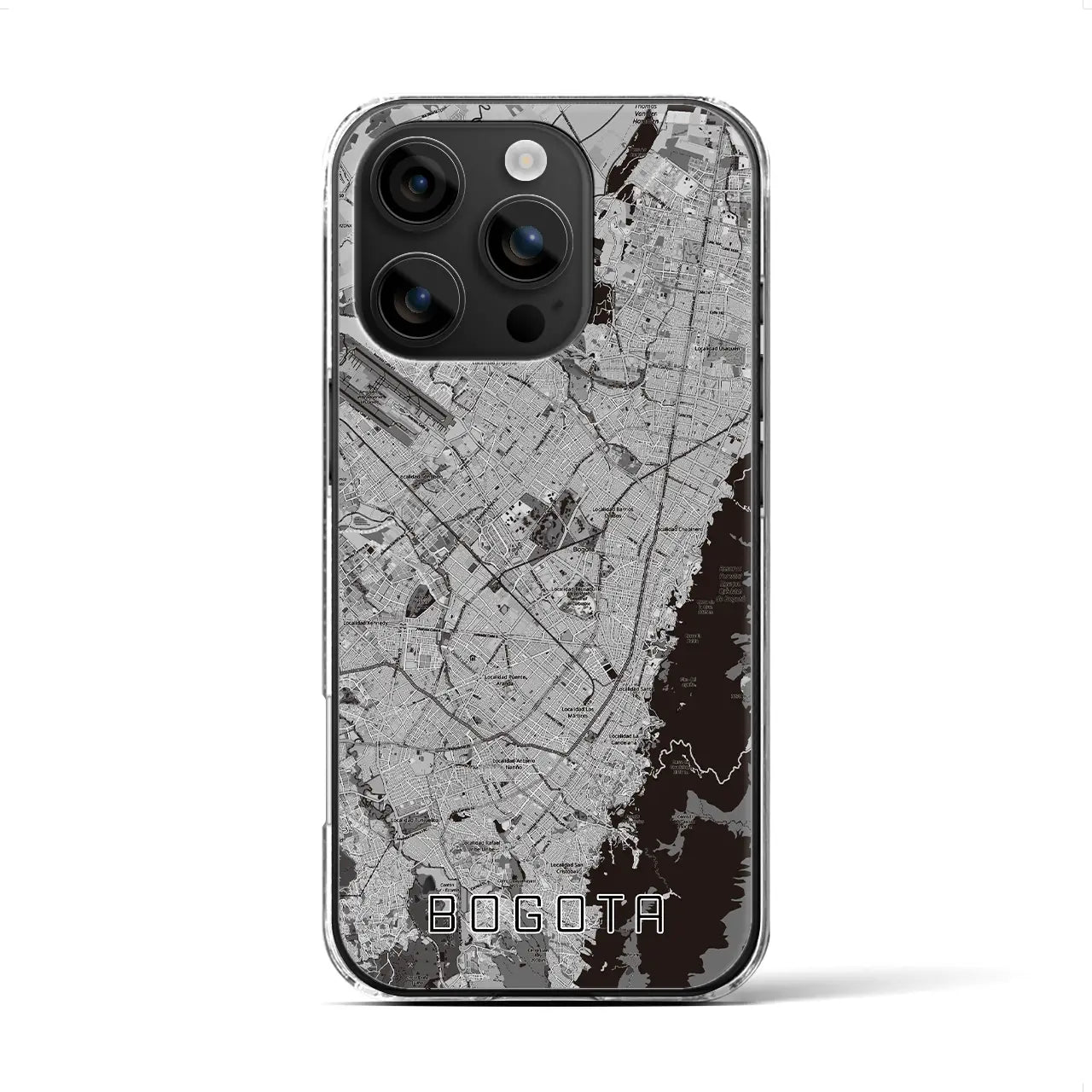 【ボゴタ(コロンビア)】地図柄iPhoneケース(クリアタイプ)