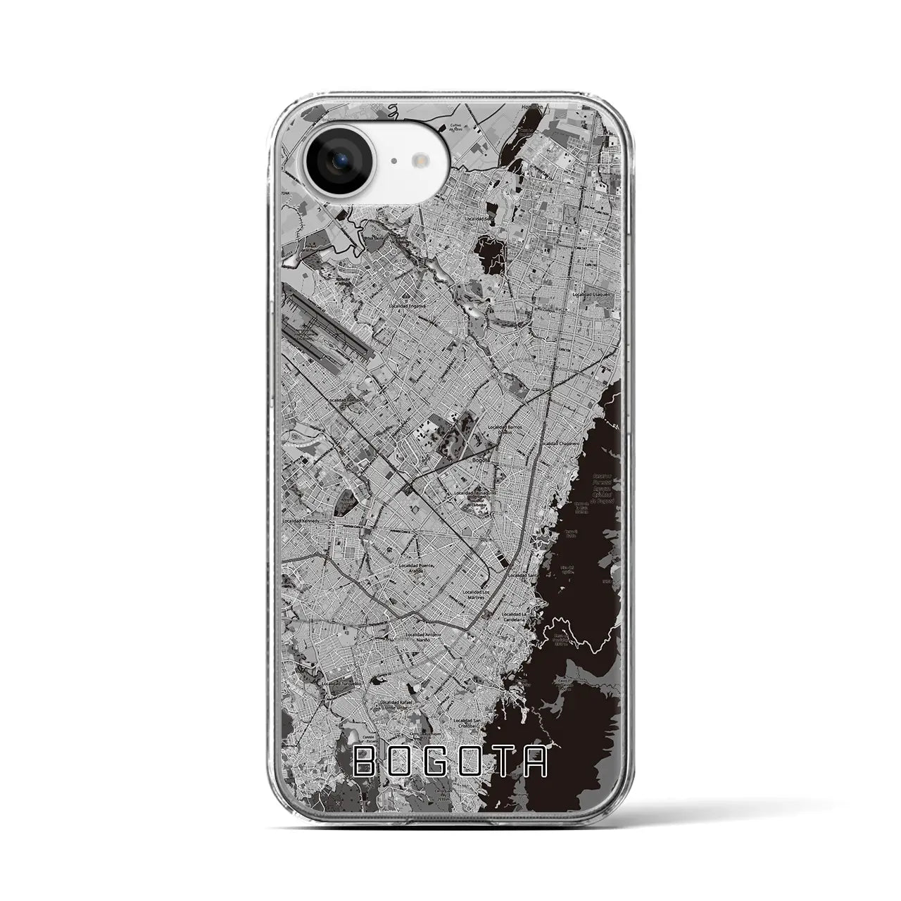 【ボゴタ(コロンビア)】地図柄iPhoneケース(クリアタイプ)