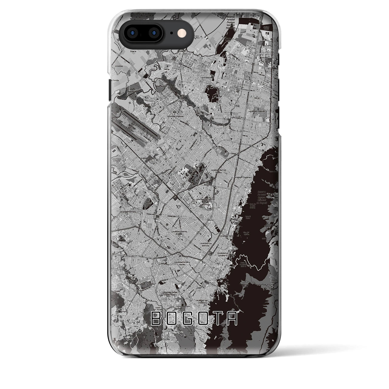 【ボゴタ(コロンビア)】地図柄iPhoneケース(クリアタイプ)