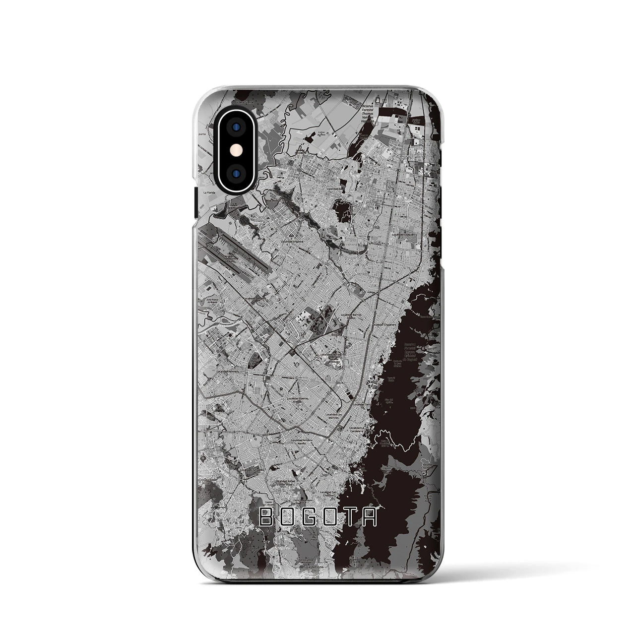 【ボゴタ(コロンビア)】地図柄iPhoneケース(クリアタイプ)