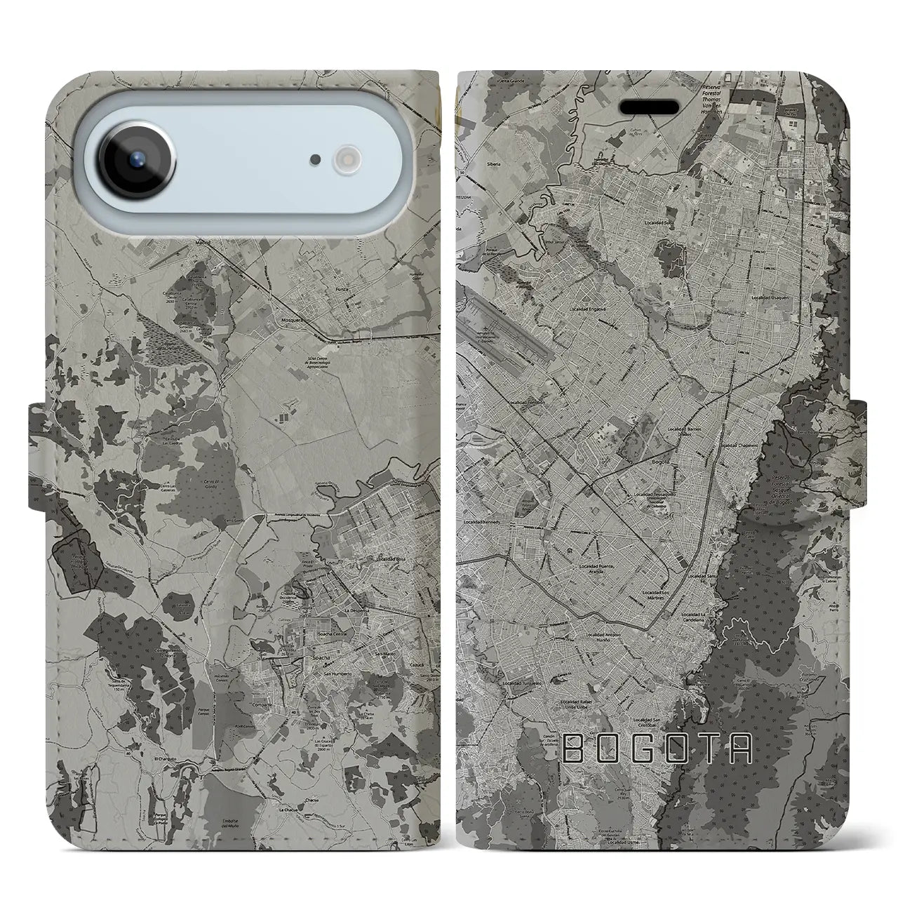 【ボゴタ(コロンビア)】地図柄iPhoneケース(手帳タイプ)