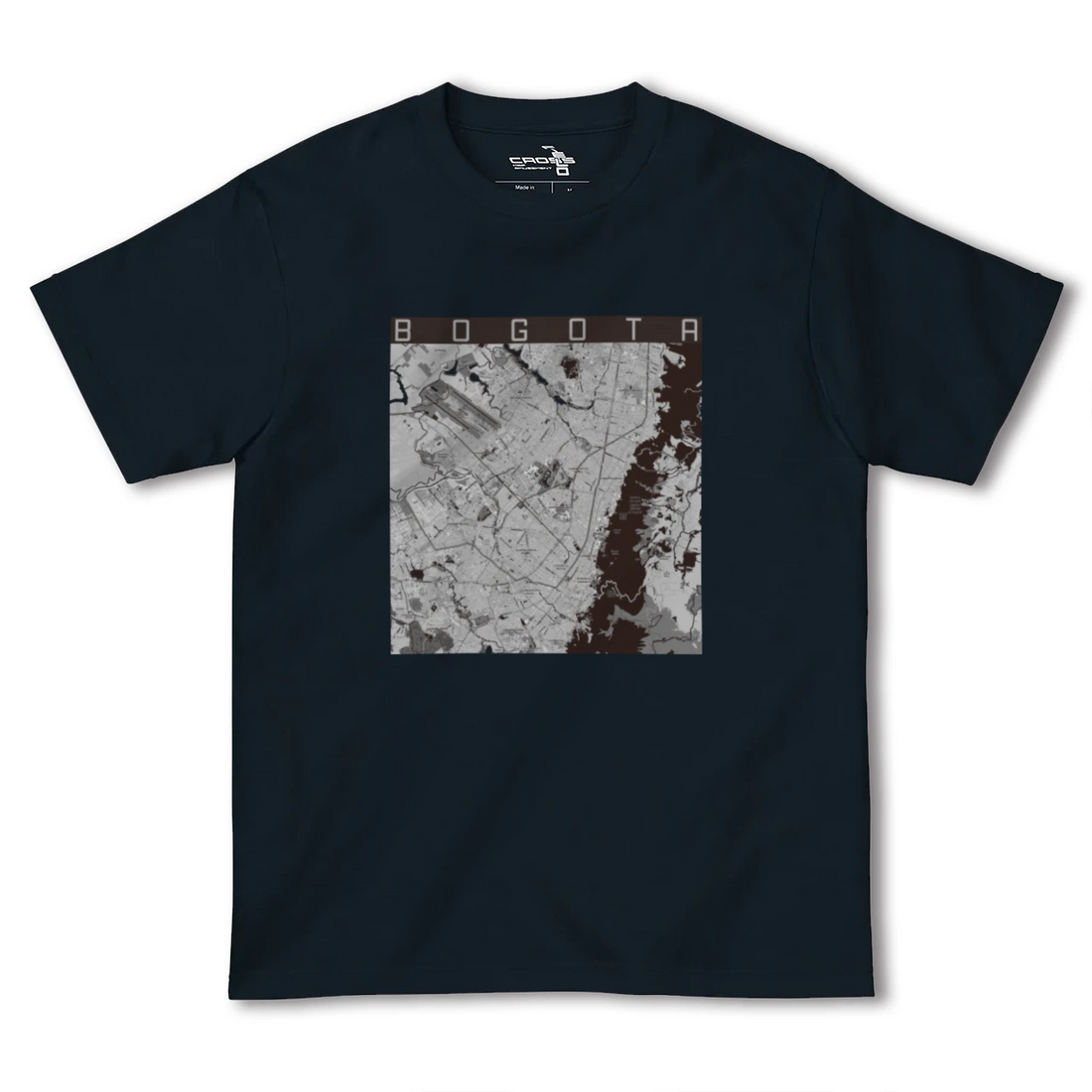 【ボゴタ(コロンビア)】地図柄ヘビーウェイトTシャツ