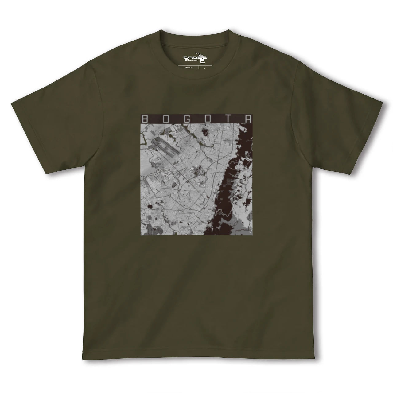 【ボゴタ(コロンビア)】地図柄ヘビーウェイトTシャツ