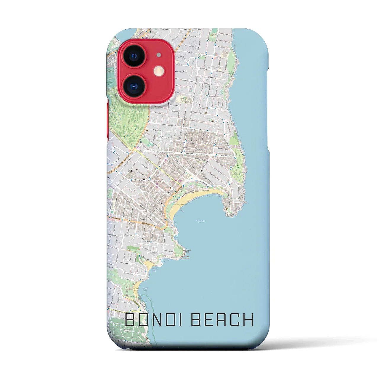 【ボンダイビーチ(オーストラリア)】地図柄iPhoneケース(バックカバータイプ)