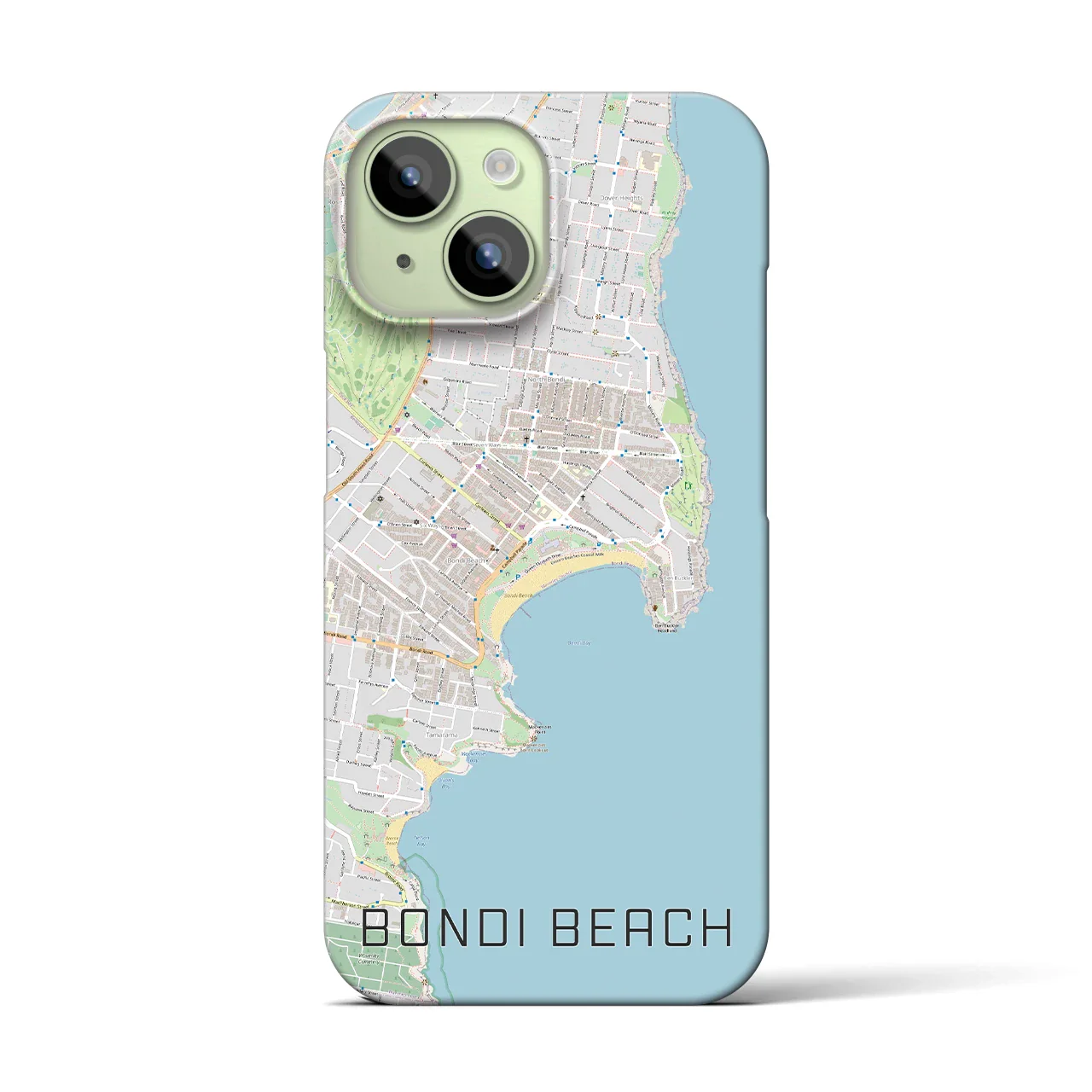 【ボンダイビーチ(オーストラリア)】地図柄iPhoneケース(バックカバータイプ)