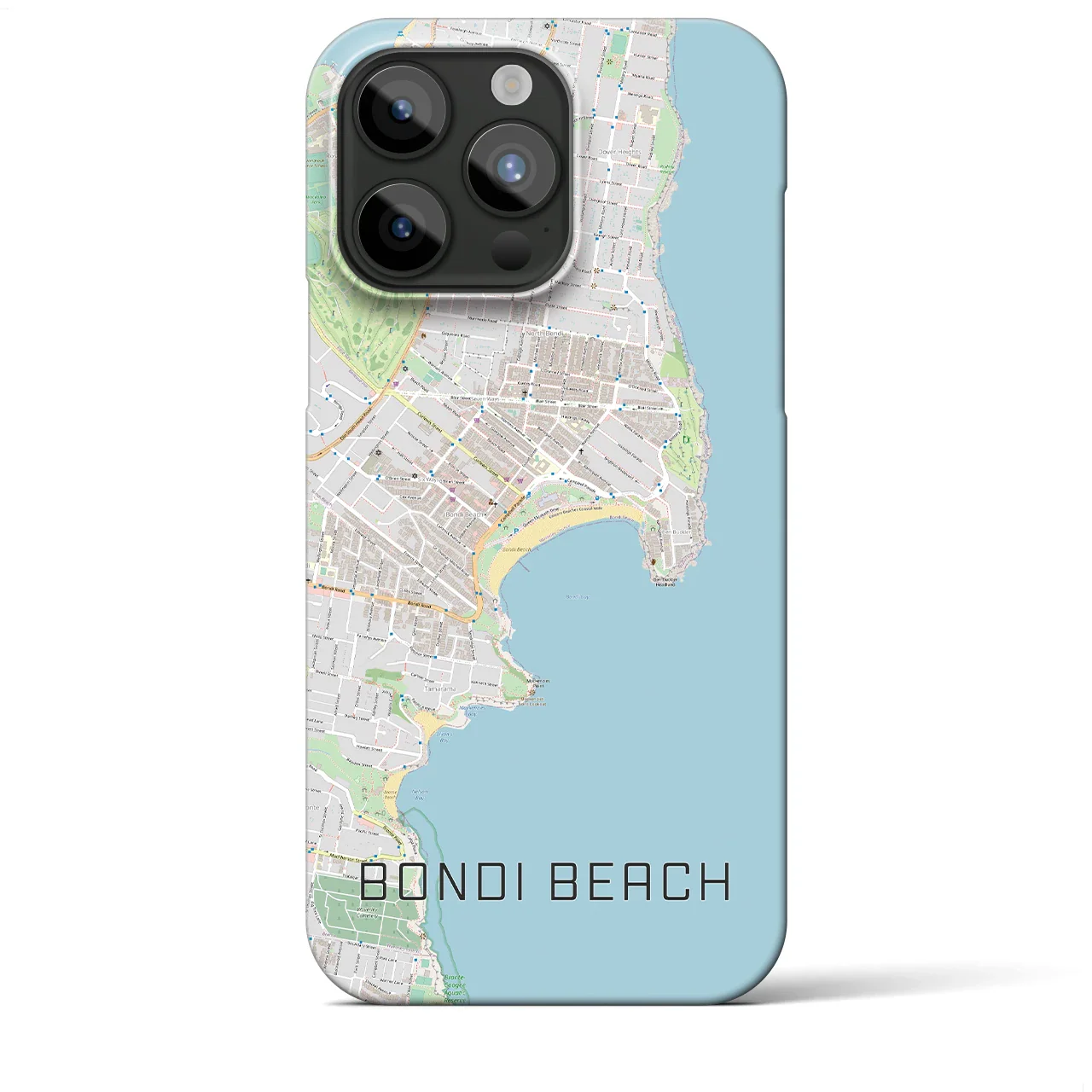【ボンダイビーチ(オーストラリア)】地図柄iPhoneケース(バックカバータイプ)