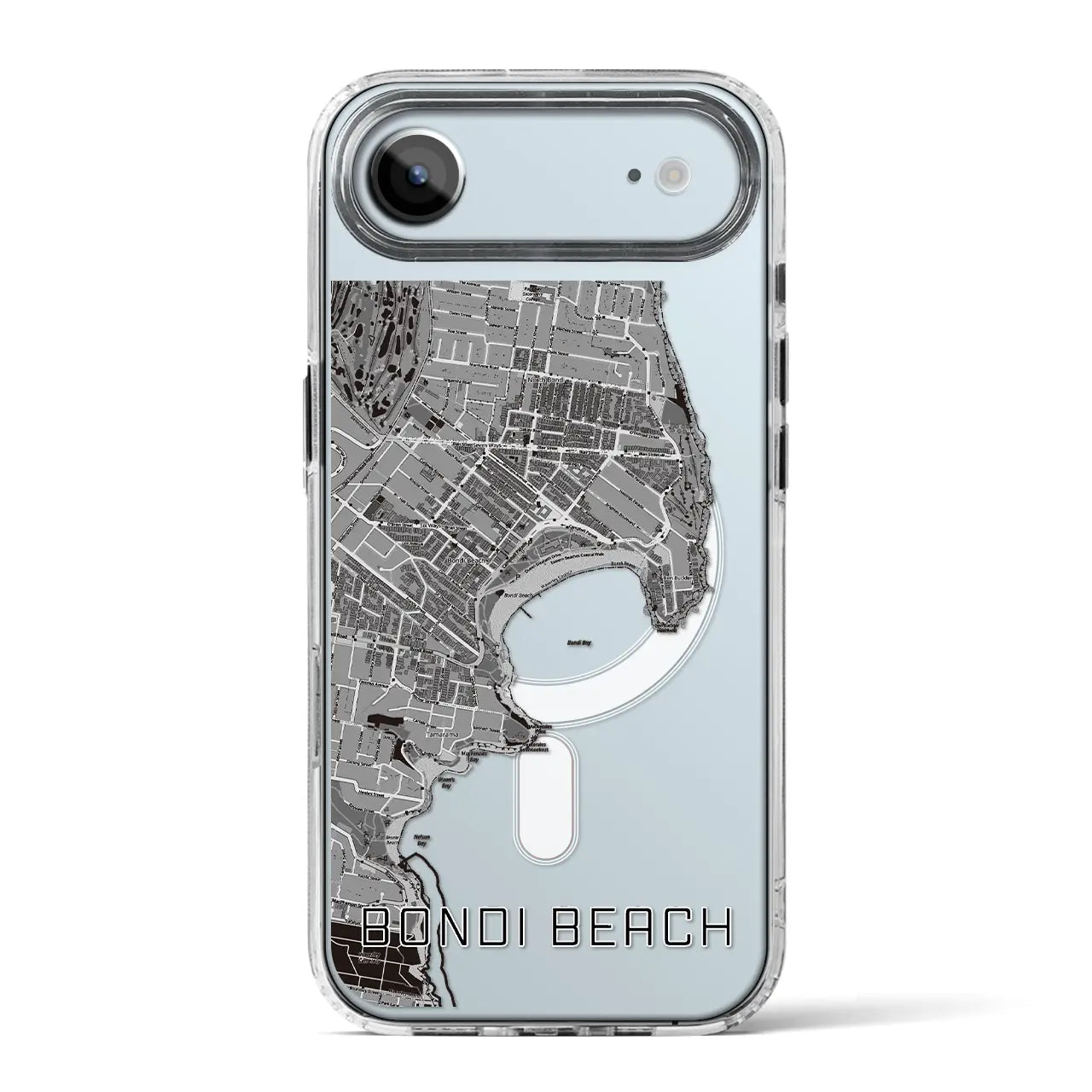 【ボンダイビーチ(オーストラリア)】地図柄iPhoneケース(MagSafeタイプ)
