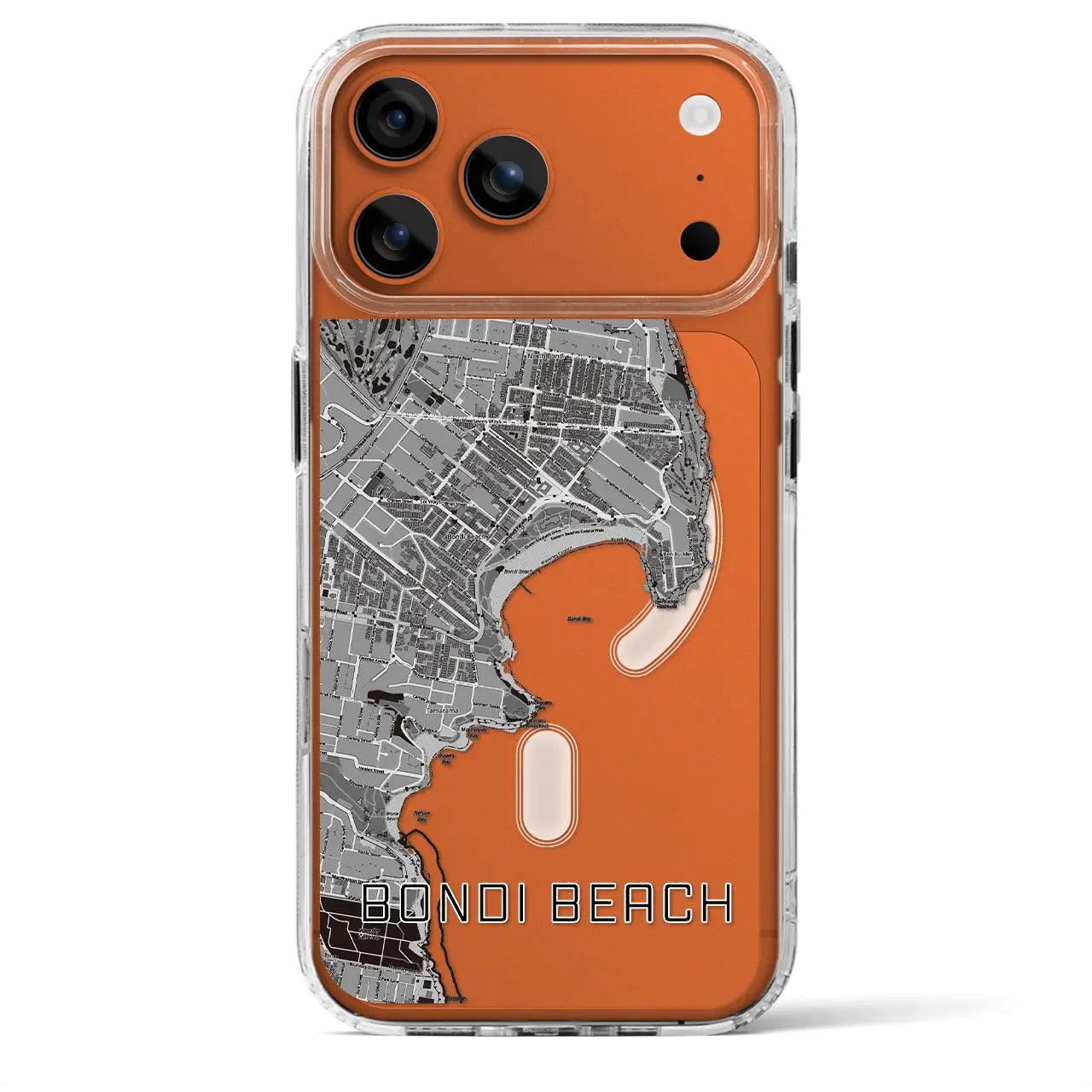 【ボンダイビーチ(オーストラリア)】地図柄iPhoneケース(MagSafeタイプ)