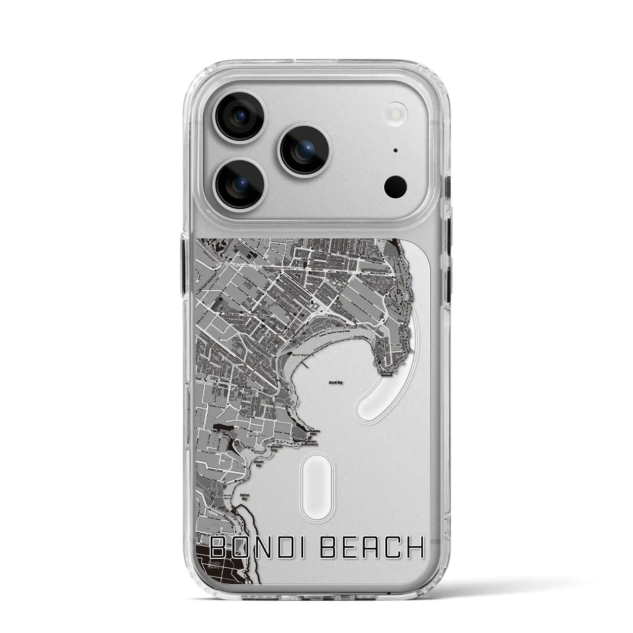【ボンダイビーチ(オーストラリア)】地図柄iPhoneケース(MagSafeタイプ)