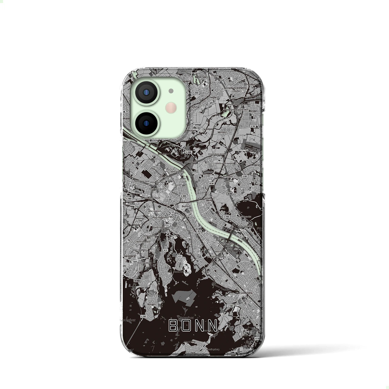 【ボン(ドイツ)】地図柄iPhoneケース(クリアタイプ)