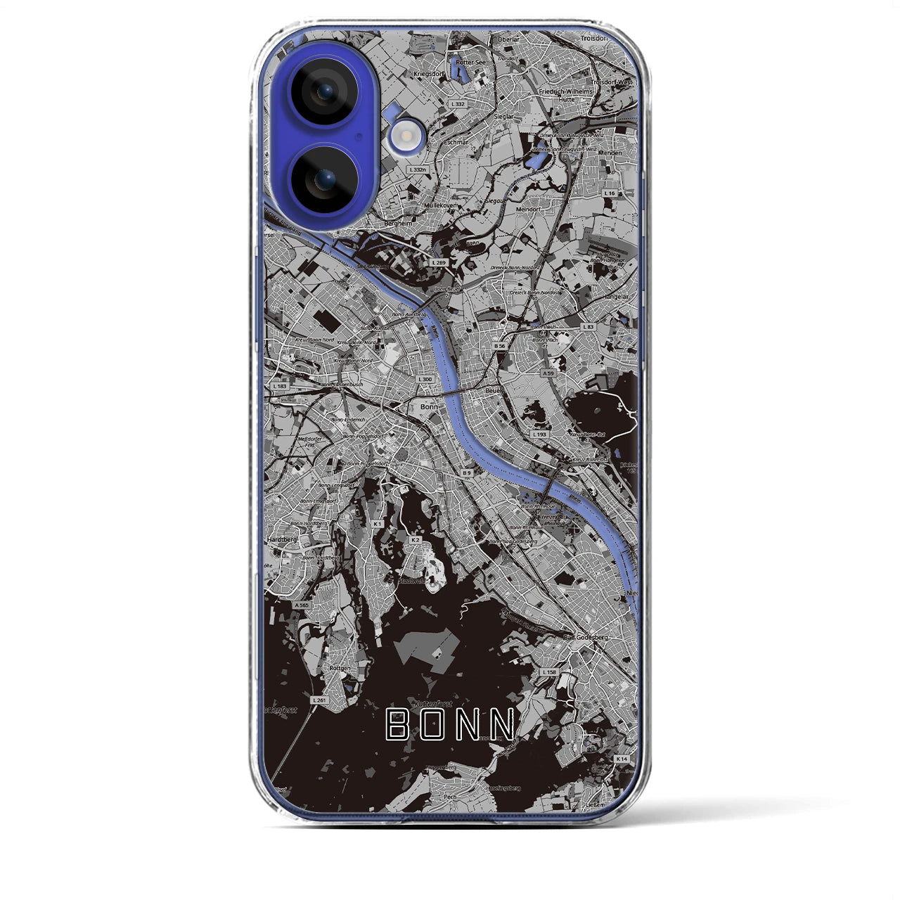 【ボン(ドイツ)】地図柄iPhoneケース(クリアタイプ)