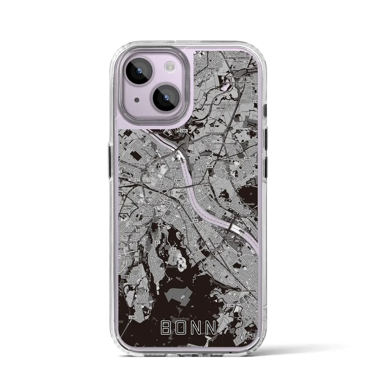 【ボン(ドイツ)】地図柄iPhoneケース(MagSafeタイプ)