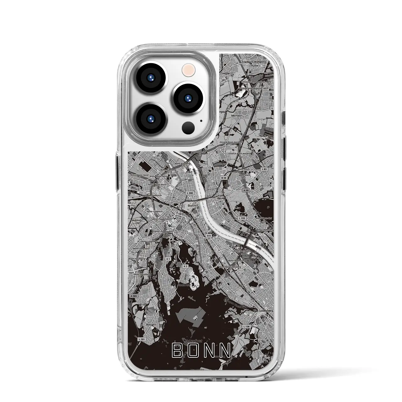 【ボン(ドイツ)】地図柄iPhoneケース(MagSafeタイプ)