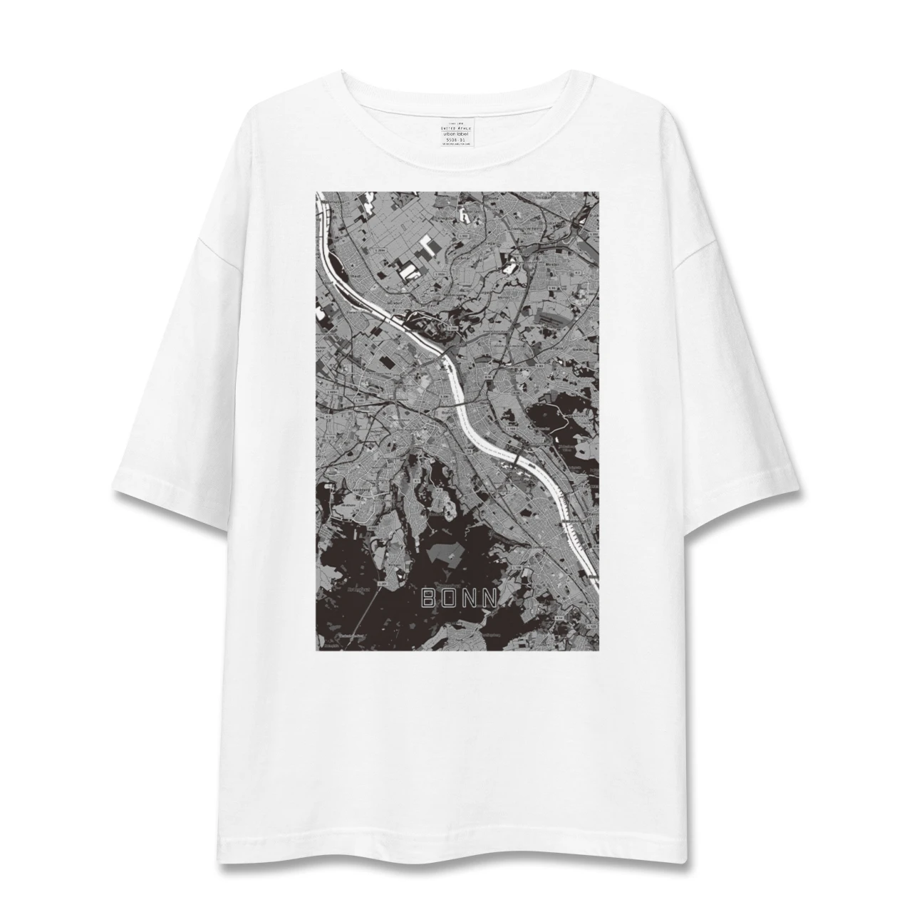 【ボン(ドイツ)】地図柄ビッグシルエットTシャツ