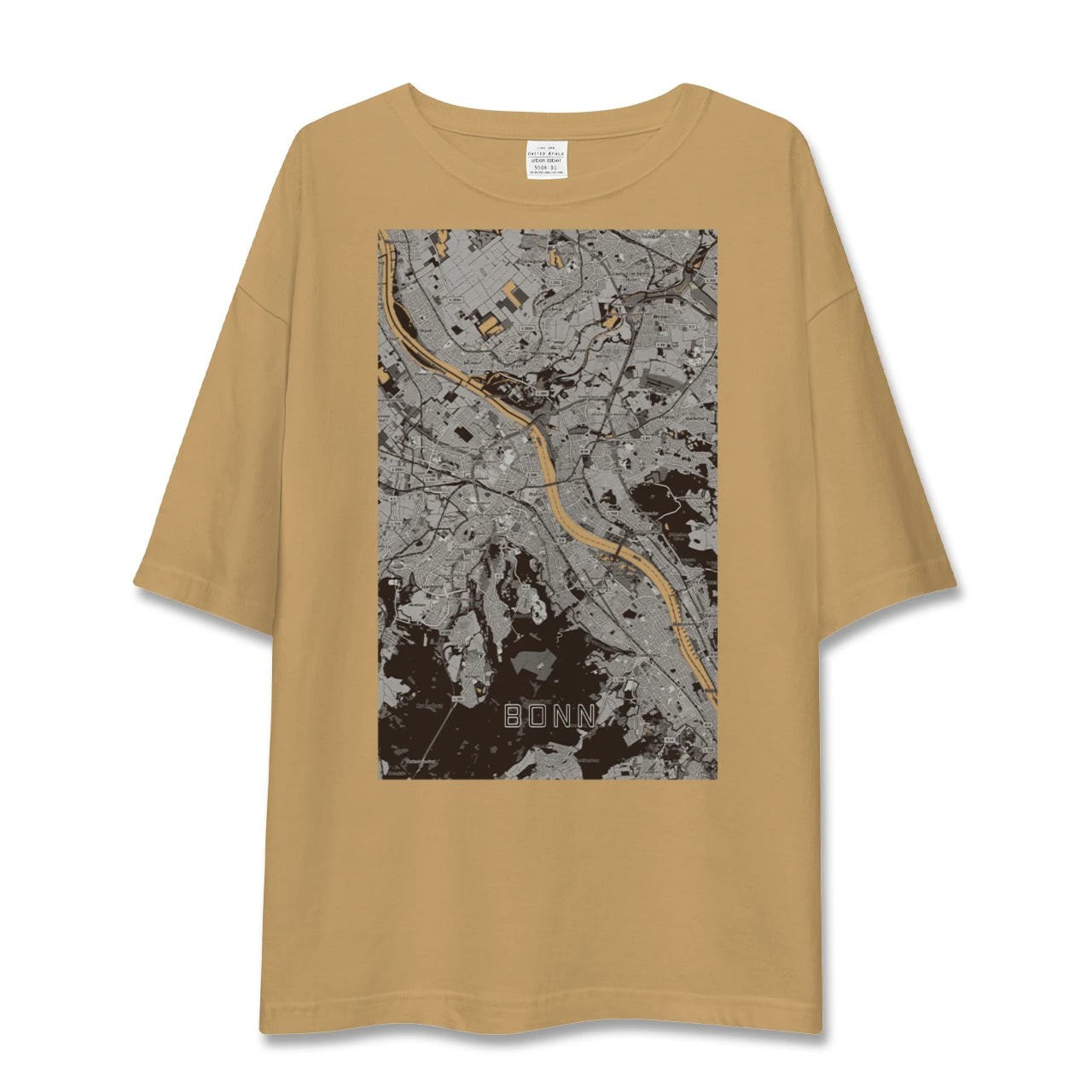 【ボン(ドイツ)】地図柄ビッグシルエットTシャツ