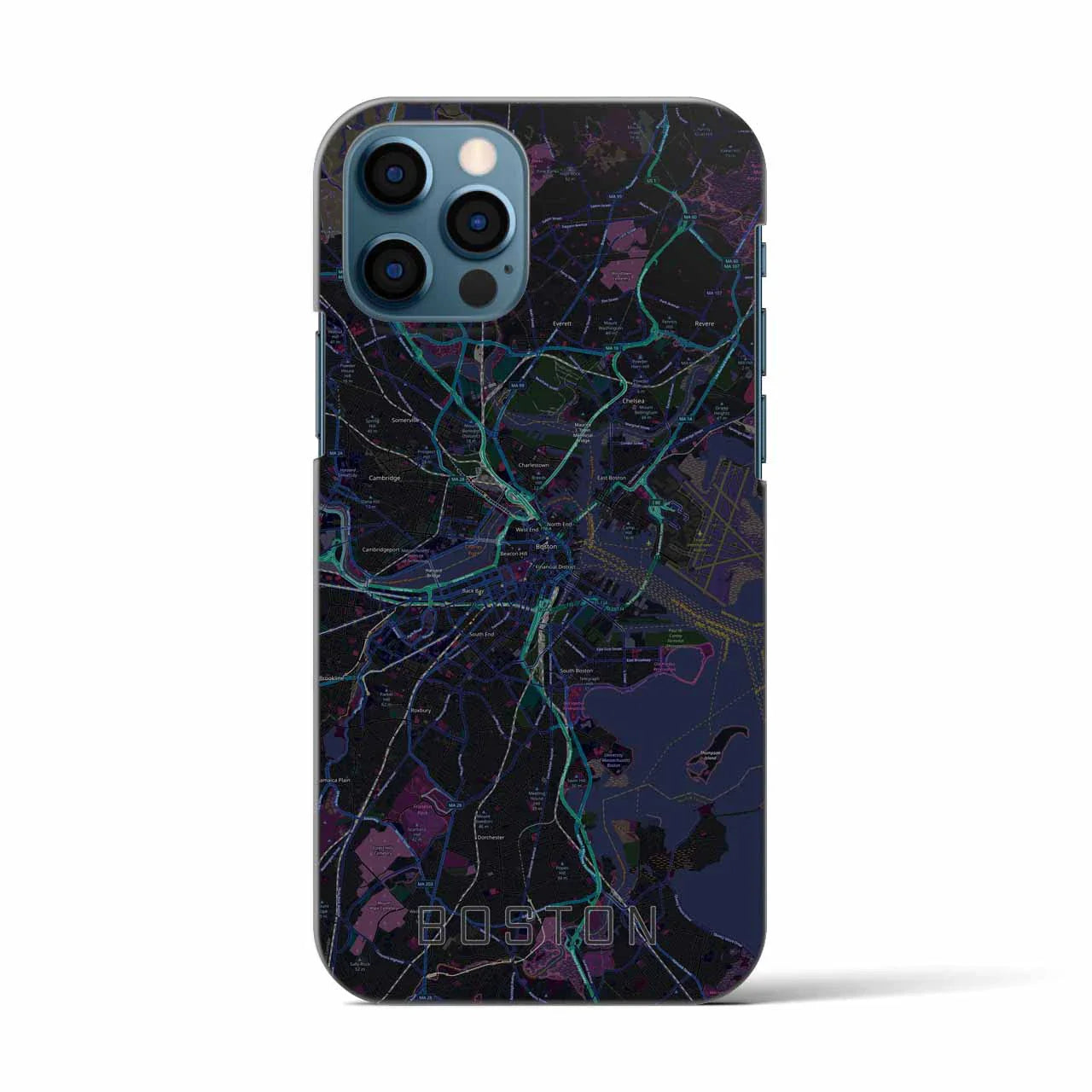 【ボストン(アメリカ)】地図柄iPhoneケース(バックカバータイプ)