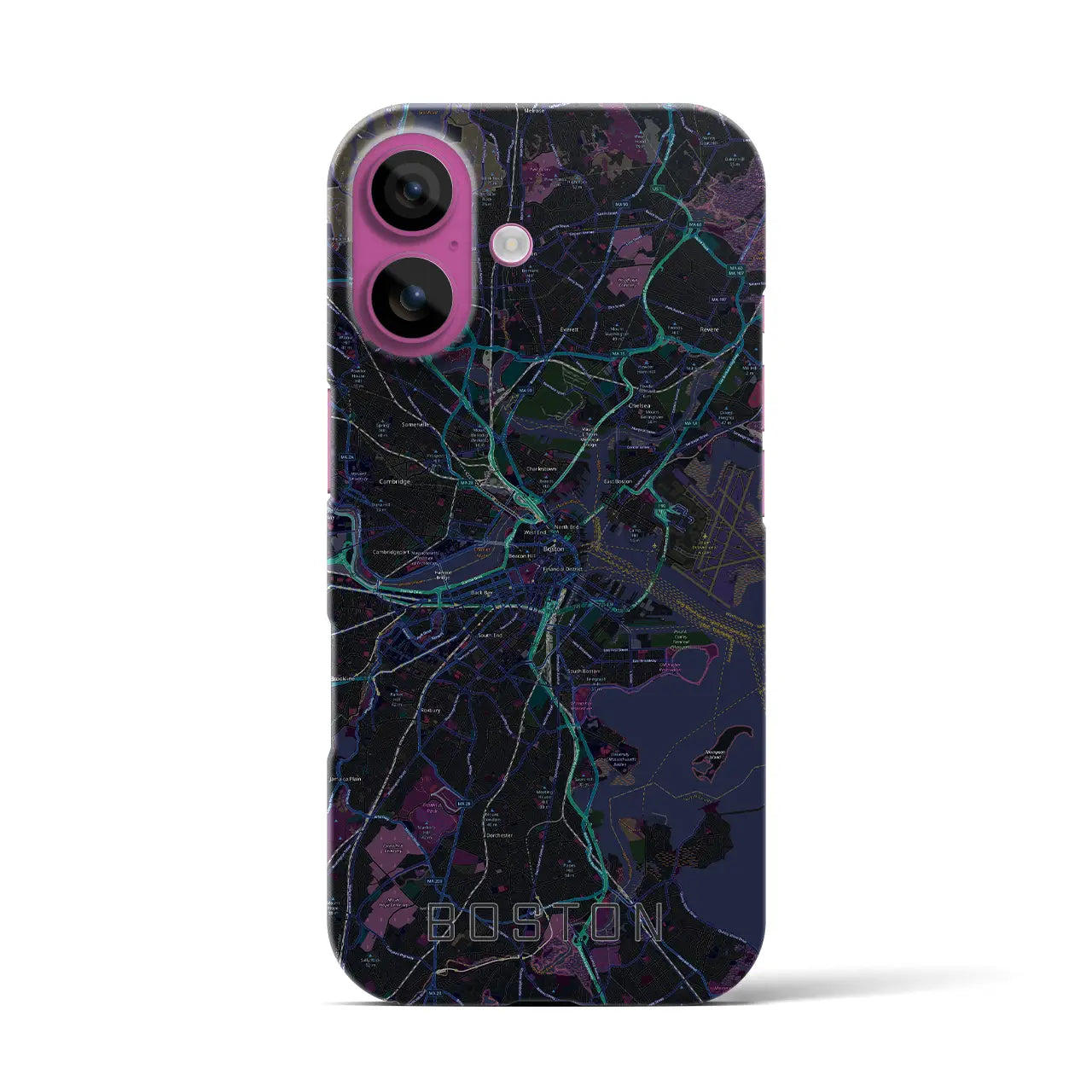 【ボストン(アメリカ)】地図柄iPhoneケース(バックカバータイプ)
