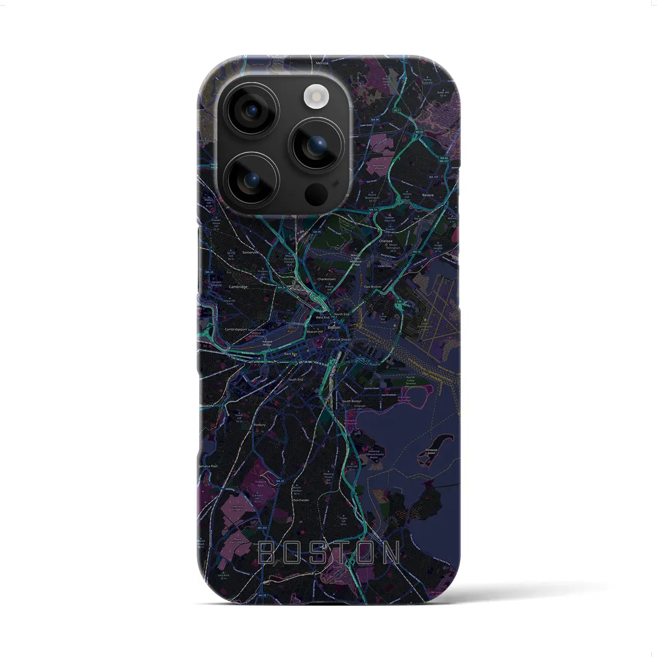 【ボストン(アメリカ)】地図柄iPhoneケース(バックカバータイプ)