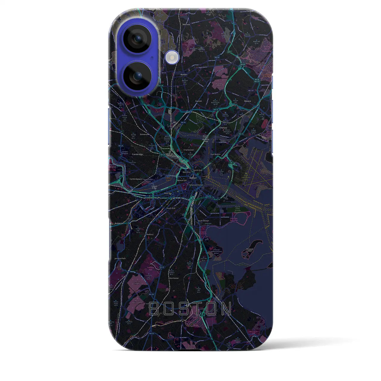 【ボストン(アメリカ)】地図柄iPhoneケース(バックカバータイプ)