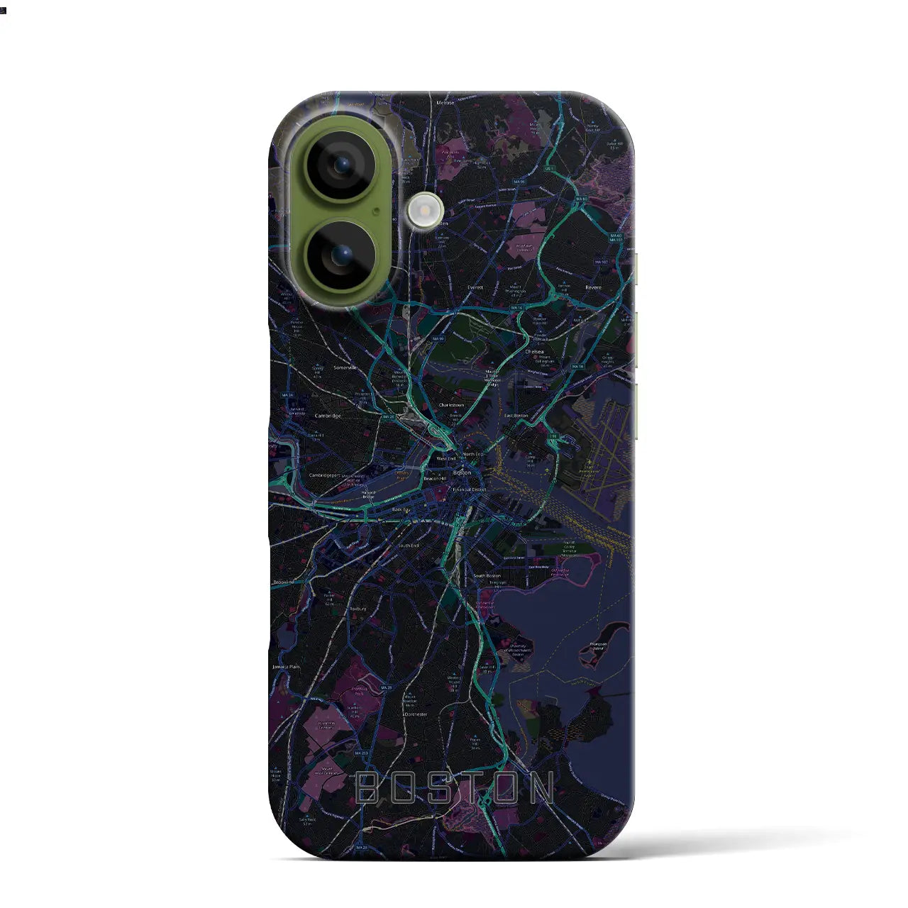 【ボストン(アメリカ)】地図柄iPhoneケース(バックカバータイプ)