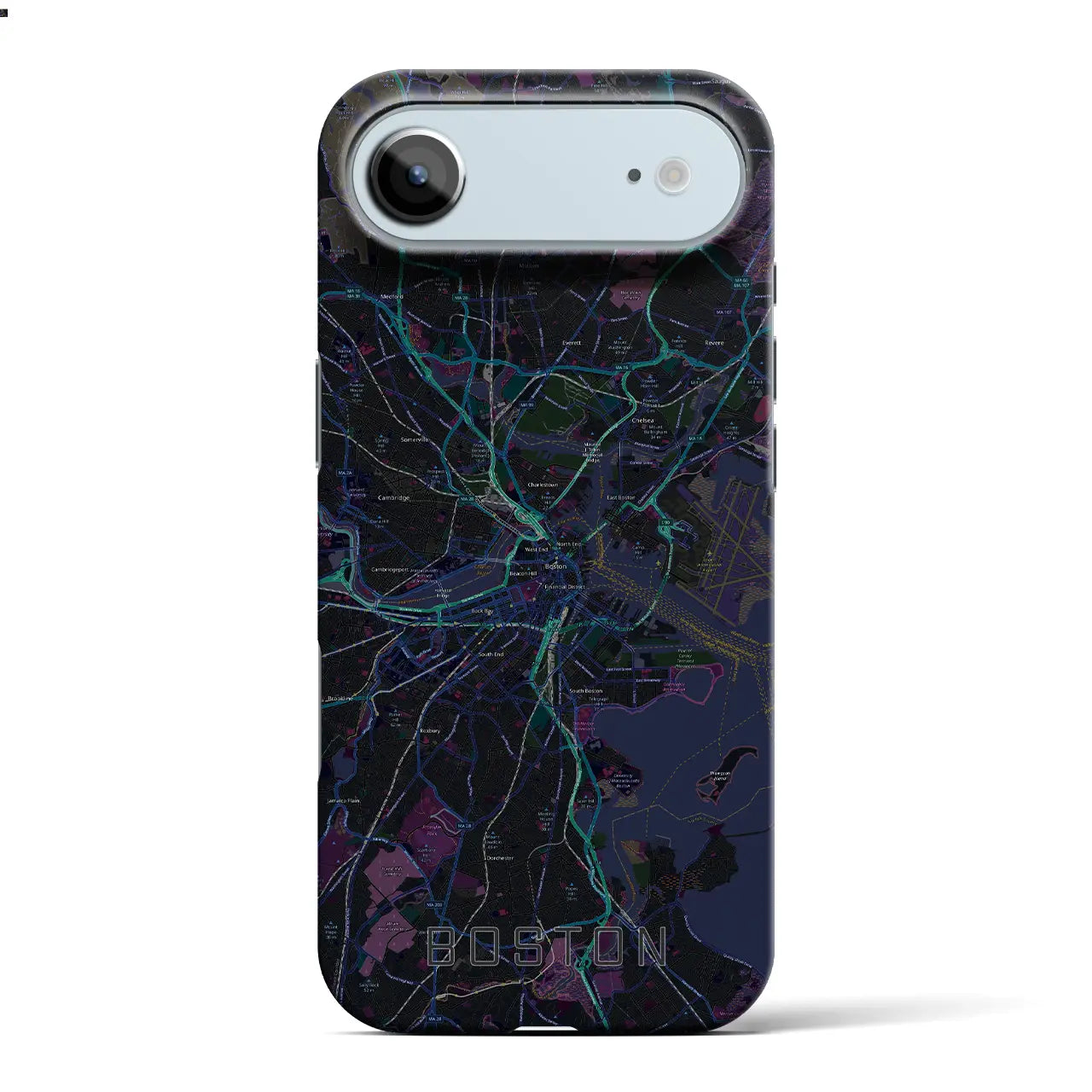 【ボストン(アメリカ)】地図柄iPhoneケース(バックカバータイプ)