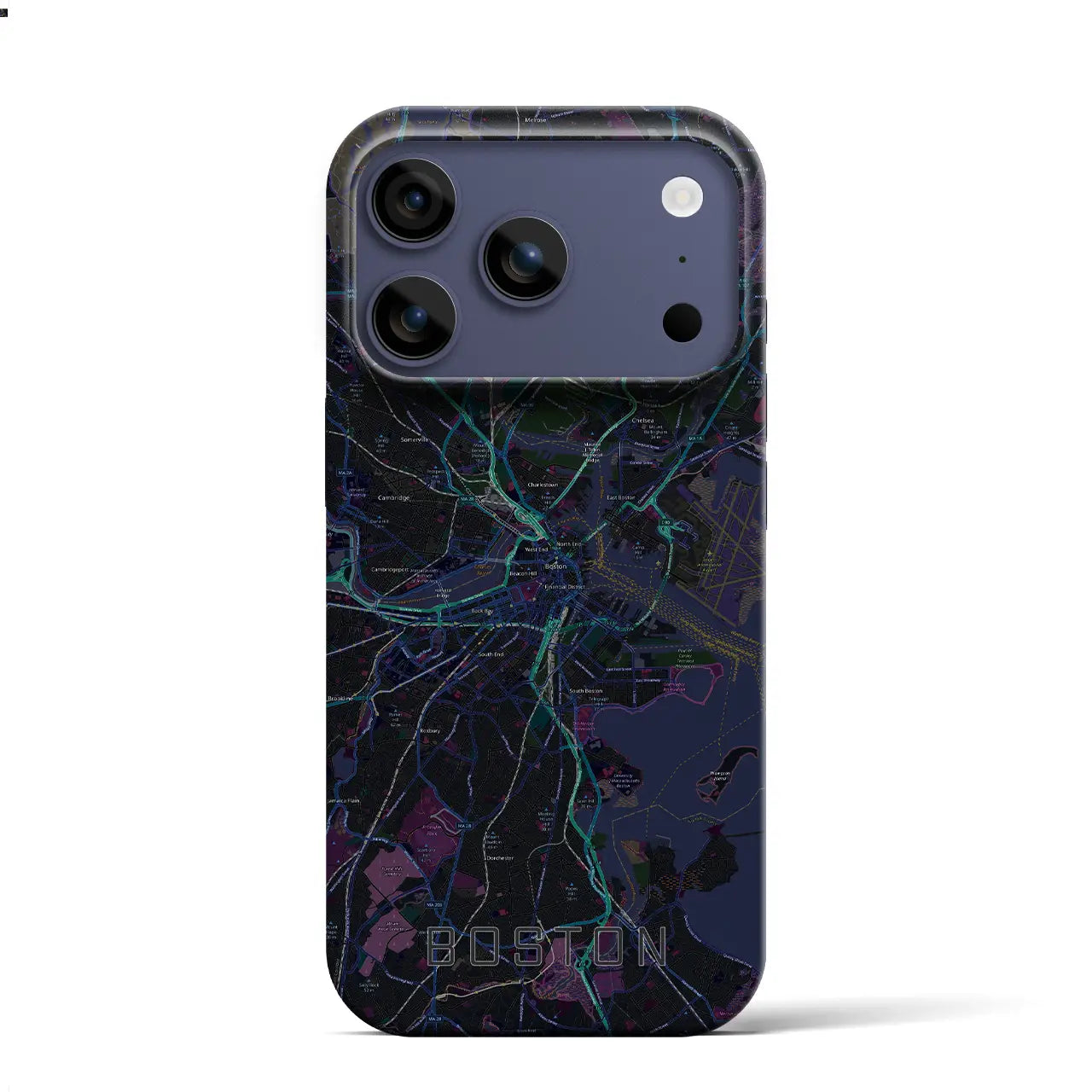 【ボストン(アメリカ)】地図柄iPhoneケース(バックカバータイプ)