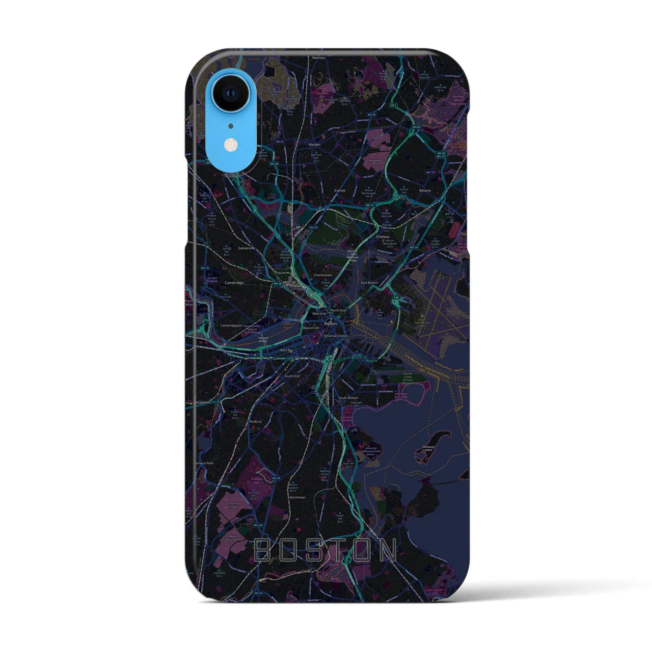 【ボストン(アメリカ)】地図柄iPhoneケース(バックカバータイプ)
