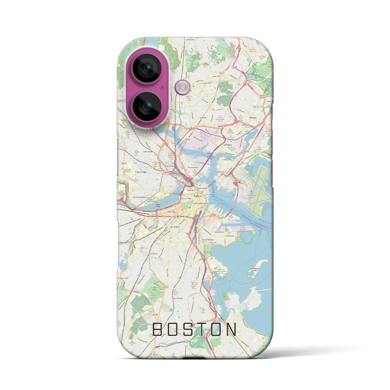 【ボストン(アメリカ)】地図柄iPhoneケース(バックカバータイプ)