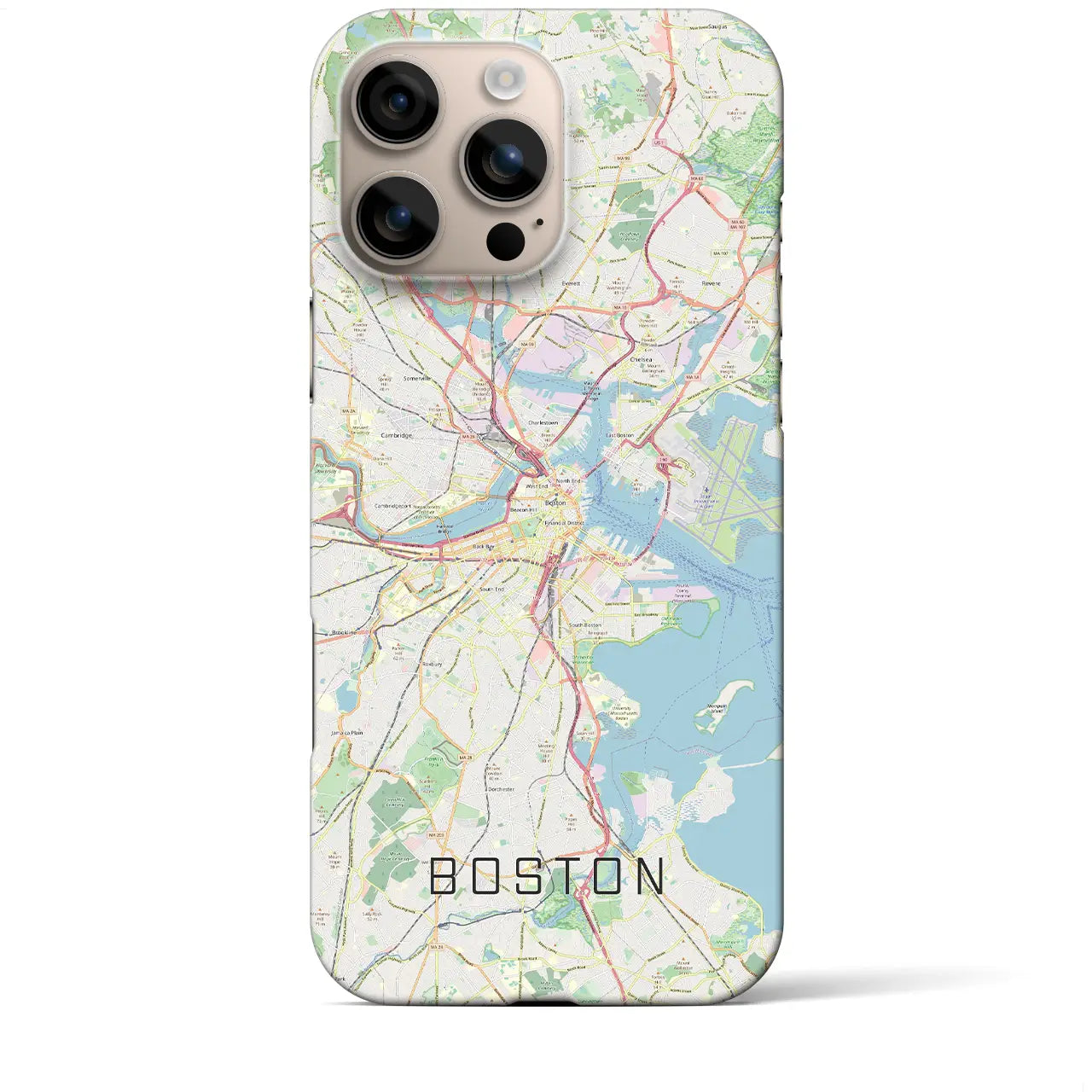 【ボストン(アメリカ)】地図柄iPhoneケース(バックカバータイプ)