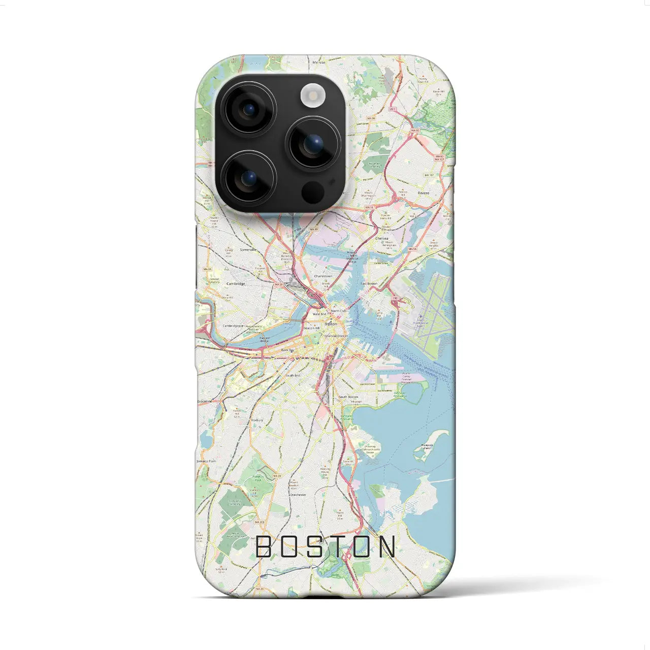 【ボストン(アメリカ)】地図柄iPhoneケース(バックカバータイプ)
