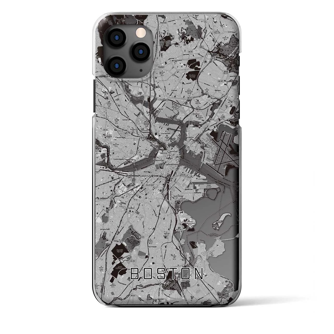 【ボストン(アメリカ)】地図柄iPhoneケース(クリアタイプ)