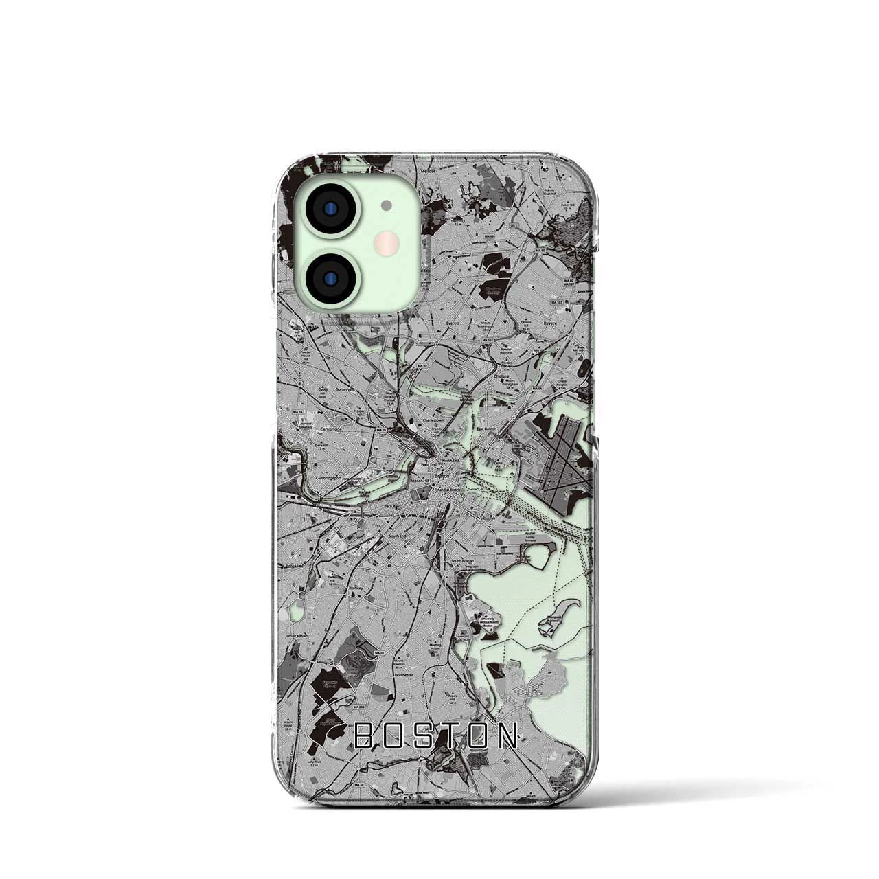 【ボストン(アメリカ)】地図柄iPhoneケース(クリアタイプ)