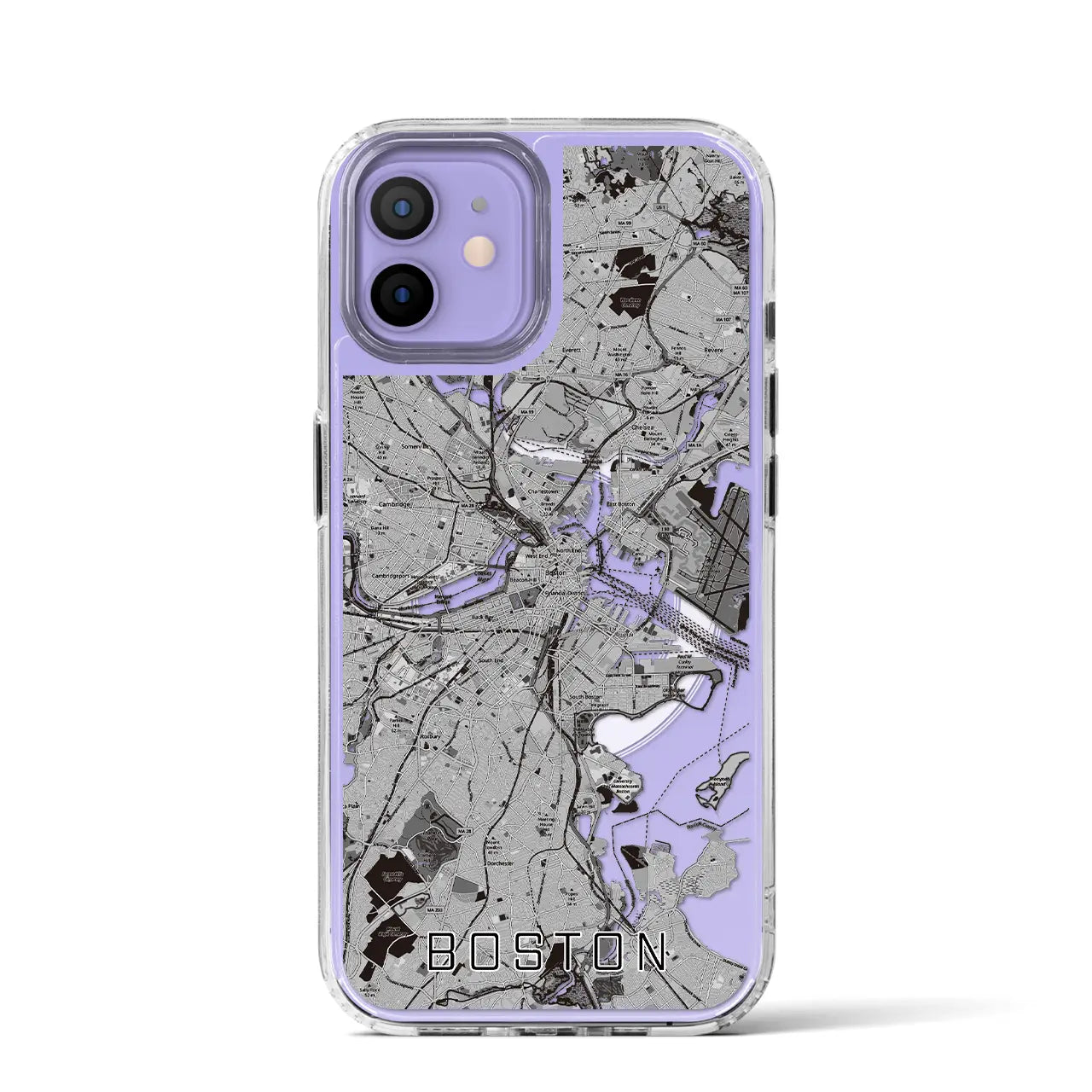 【ボストン(アメリカ)】地図柄iPhoneケース(MagSafeタイプ)