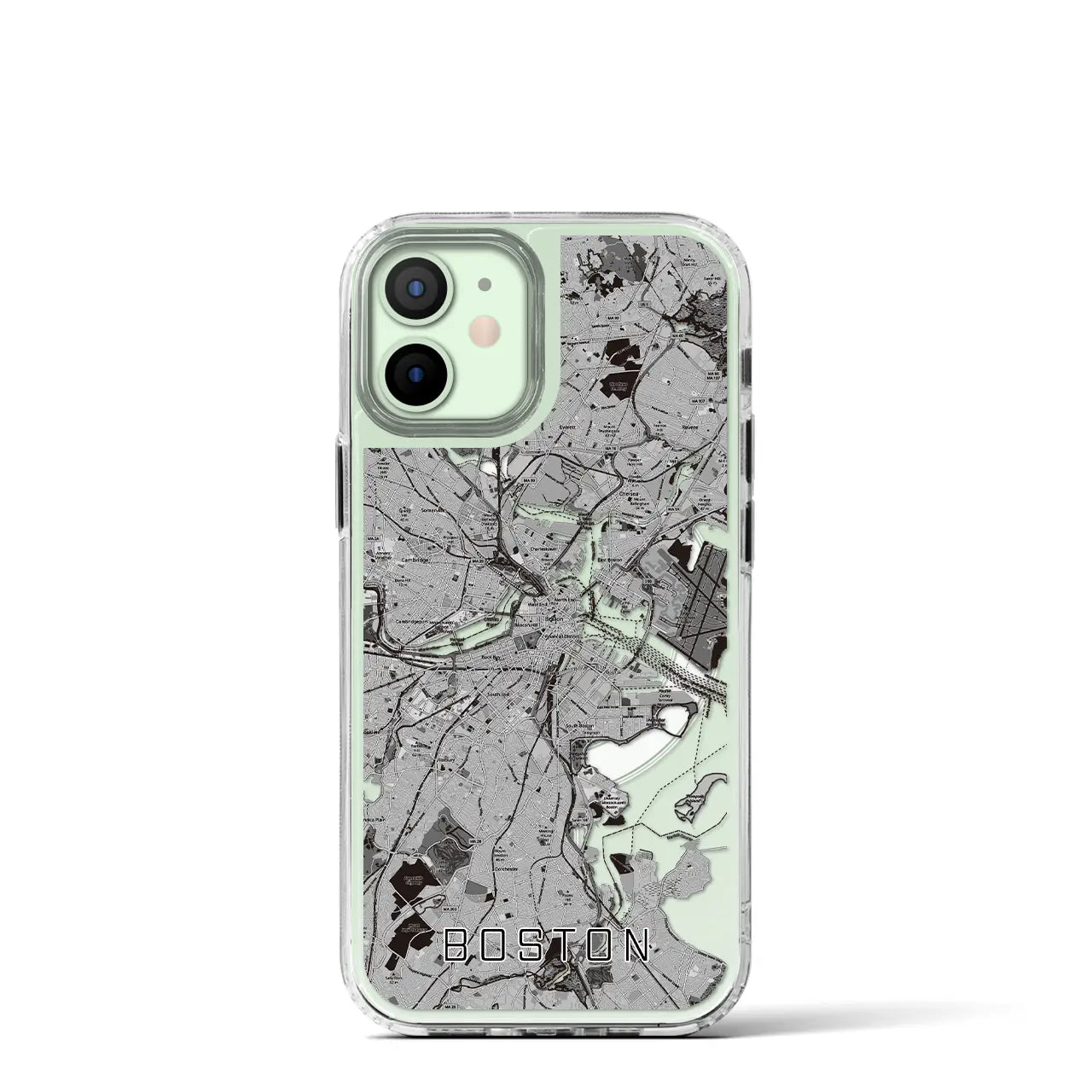 【ボストン(アメリカ)】地図柄iPhoneケース(MagSafeタイプ)