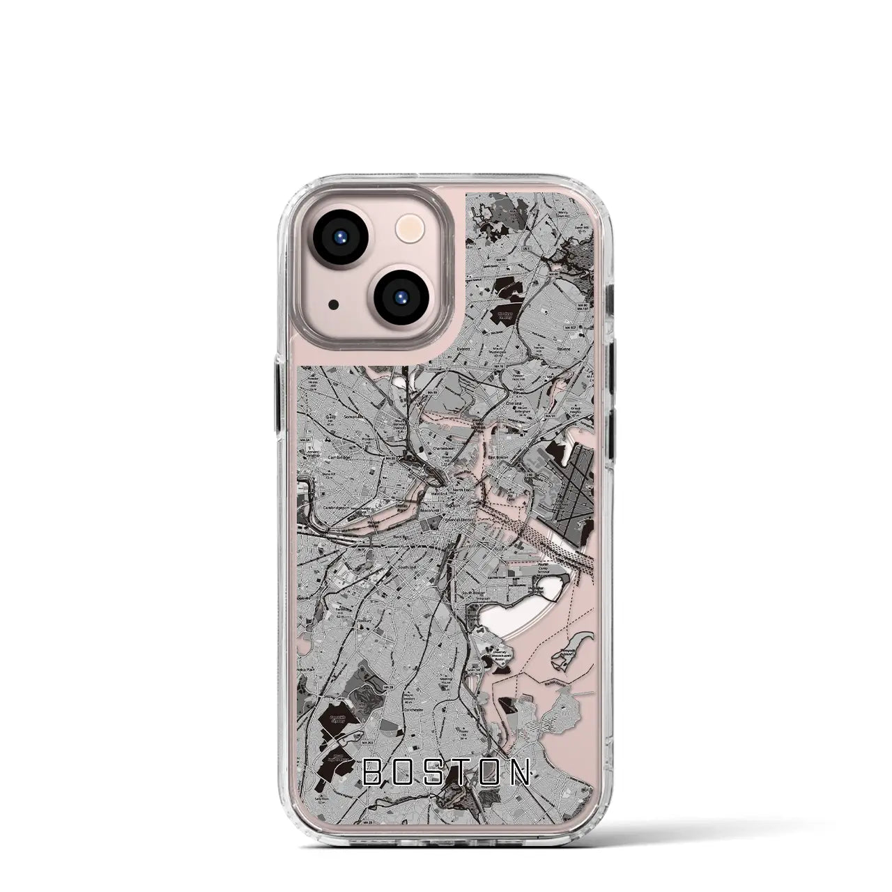 【ボストン(アメリカ)】地図柄iPhoneケース(MagSafeタイプ)