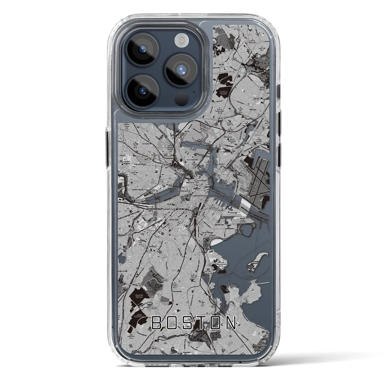 【ボストン(アメリカ)】地図柄iPhoneケース(MagSafeタイプ)
