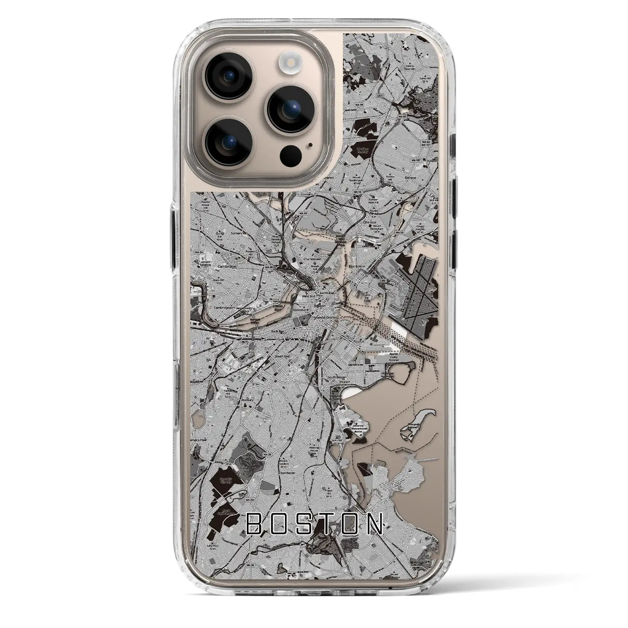 【ボストン(アメリカ)】地図柄iPhoneケース(MagSafeタイプ)