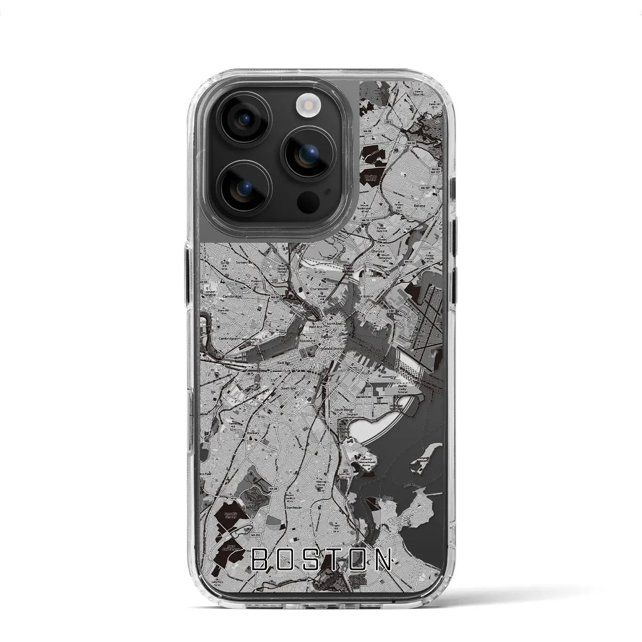 【ボストン(アメリカ)】地図柄iPhoneケース(MagSafeタイプ)
