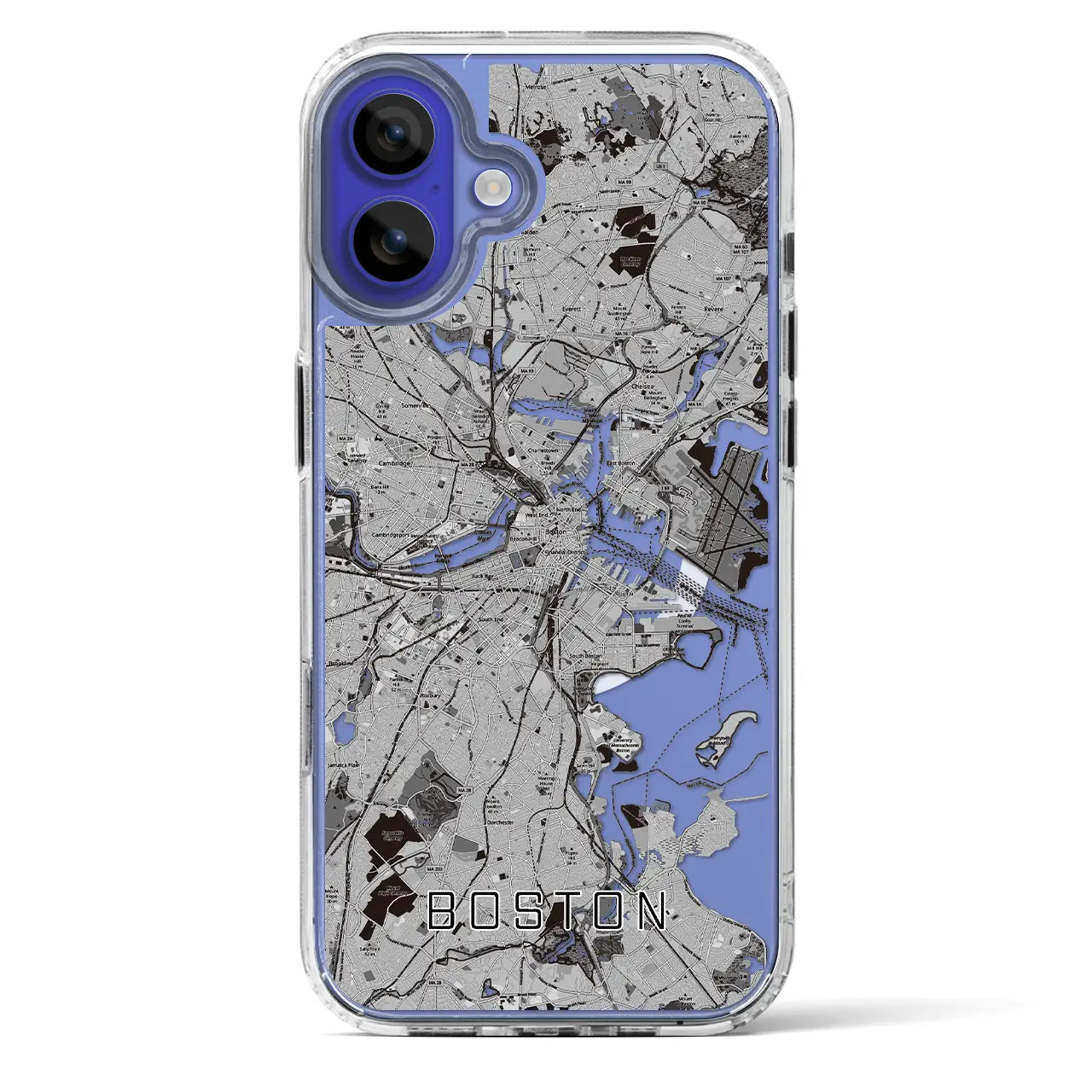 【ボストン(アメリカ)】地図柄iPhoneケース(MagSafeタイプ)