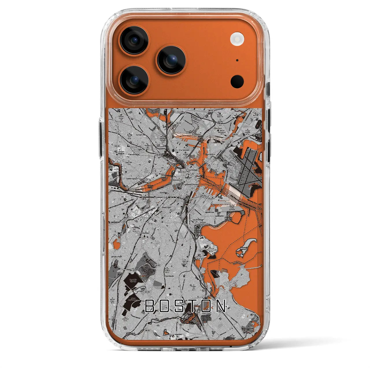 【ボストン(アメリカ)】地図柄iPhoneケース(MagSafeタイプ)