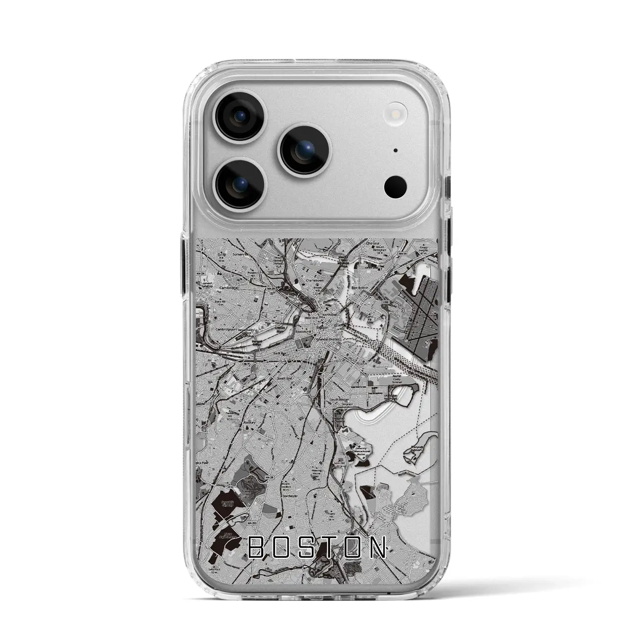 【ボストン(アメリカ)】地図柄iPhoneケース(MagSafeタイプ)