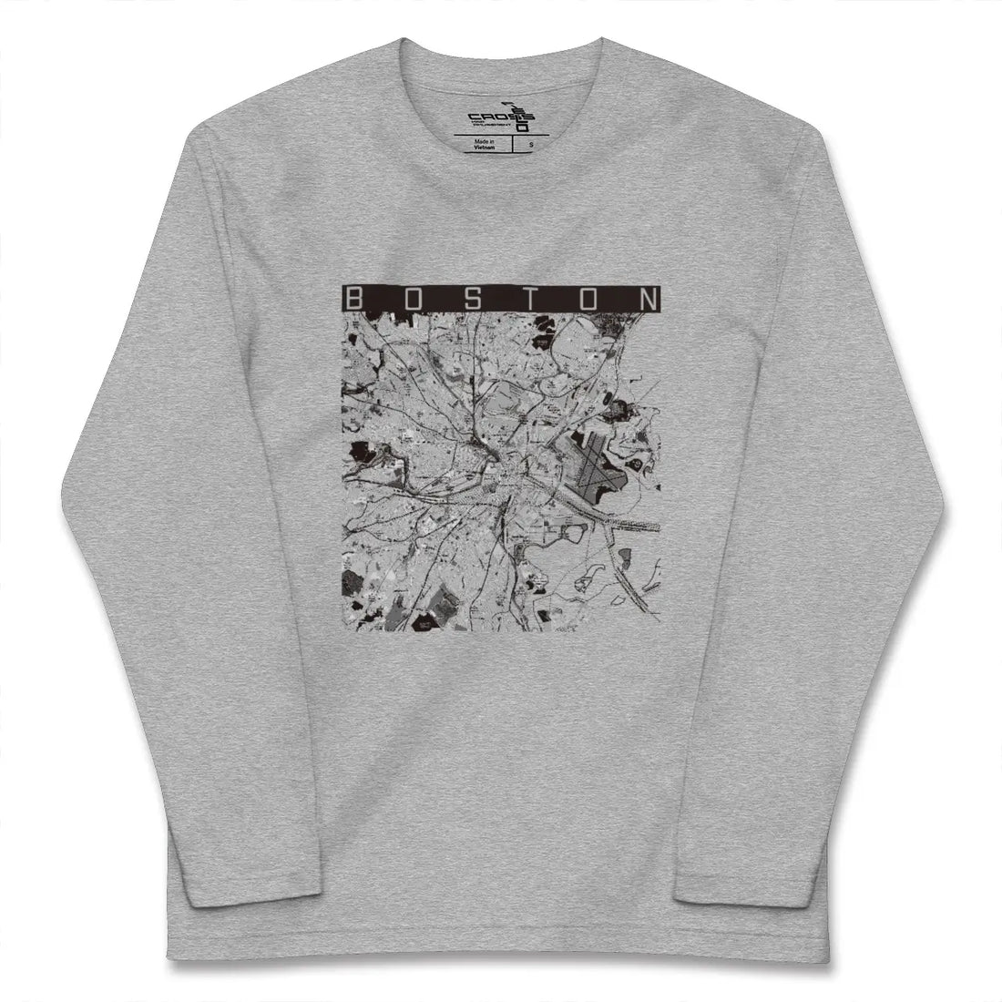 【ボストン(アメリカ)】地図柄ロングスリーブTシャツ