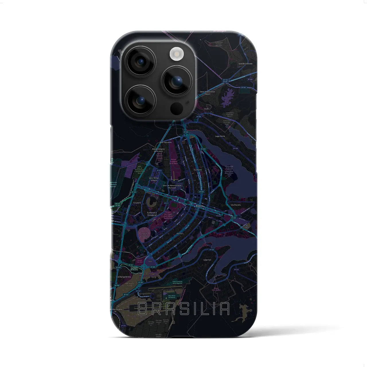 【ブラジリア(ブラジル)】地図柄iPhoneケース(バックカバータイプ)