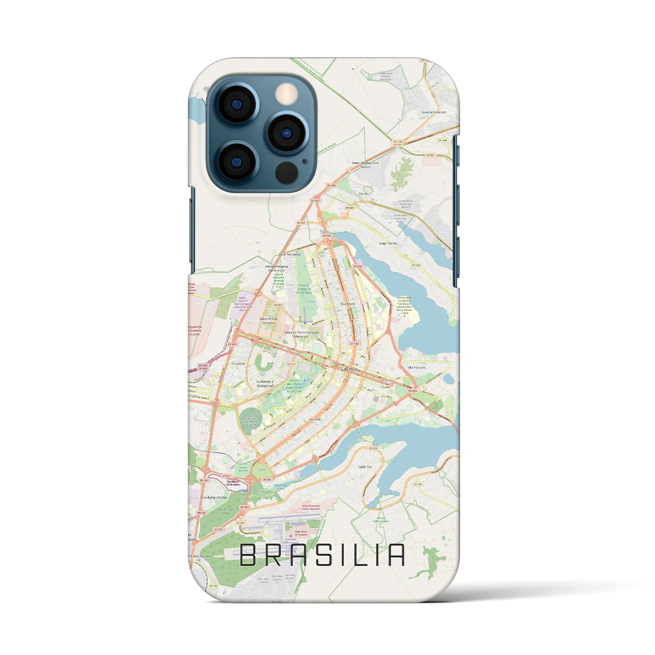 【ブラジリア(ブラジル)】地図柄iPhoneケース(バックカバータイプ)