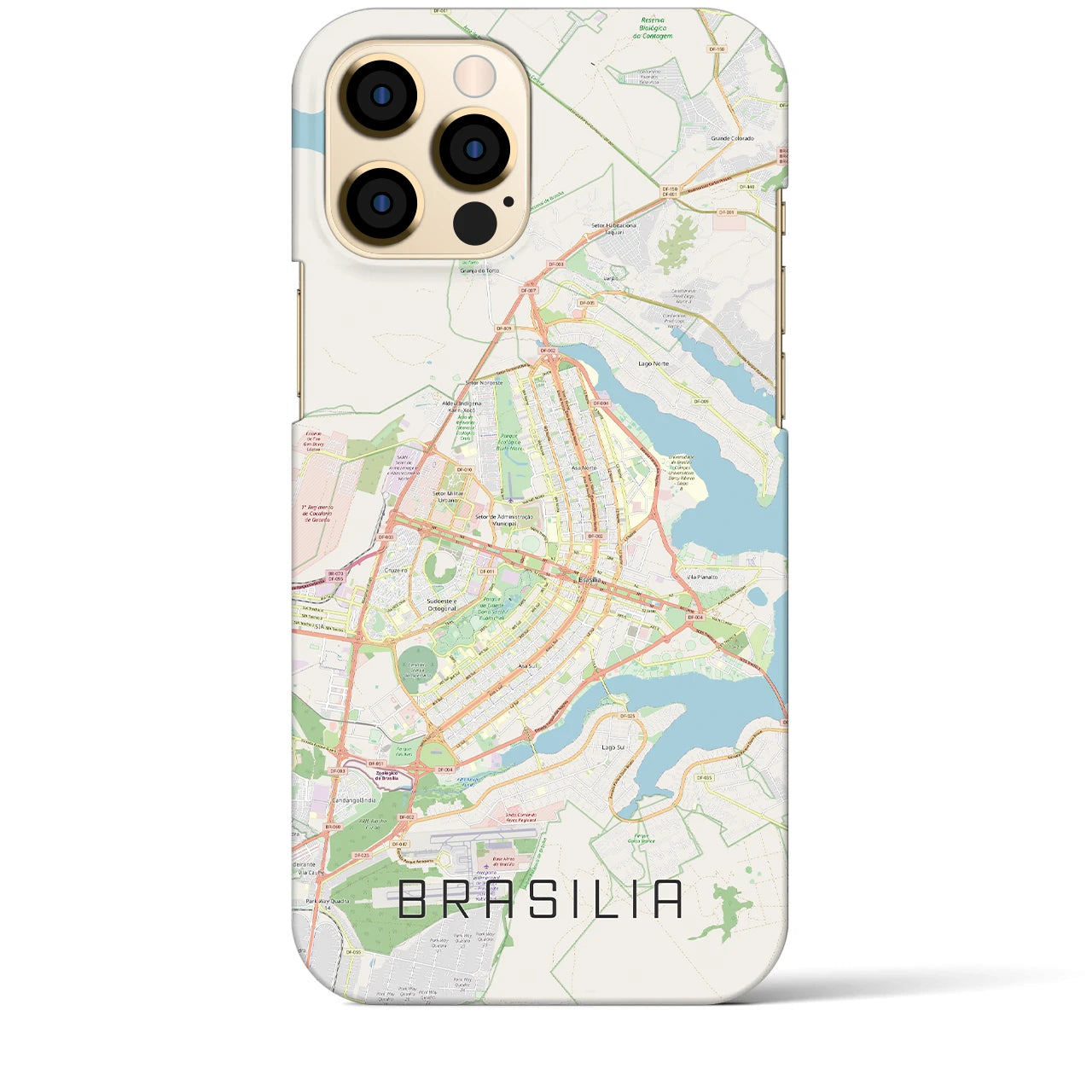 【ブラジリア(ブラジル)】地図柄iPhoneケース(バックカバータイプ)