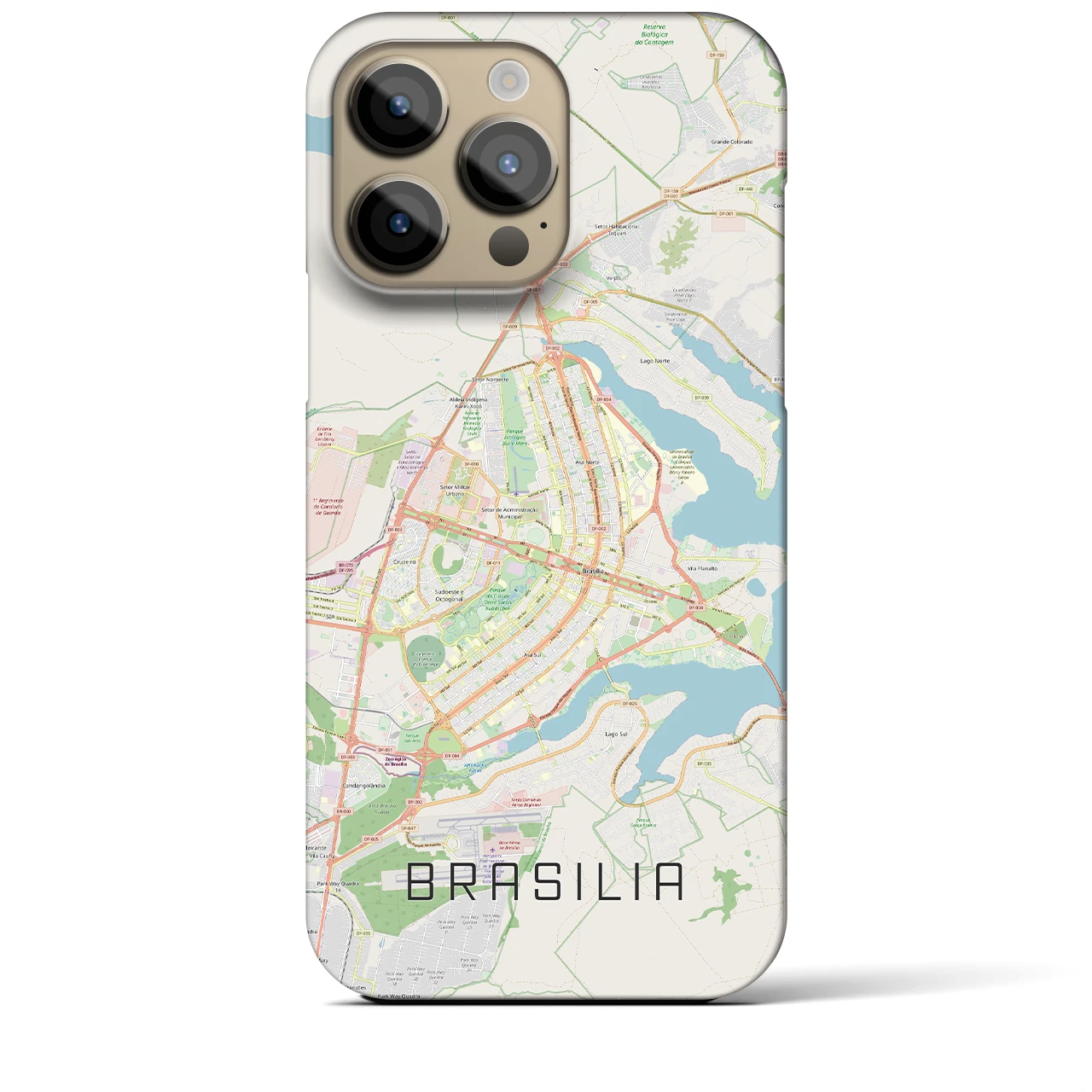 【ブラジリア(ブラジル)】地図柄iPhoneケース(バックカバータイプ)
