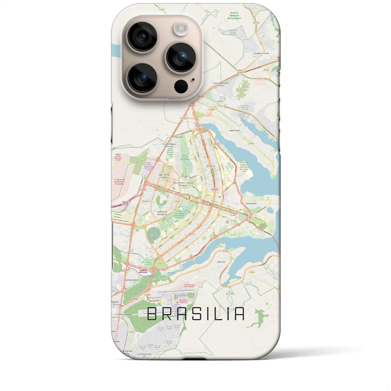 【ブラジリア(ブラジル)】地図柄iPhoneケース(バックカバータイプ)