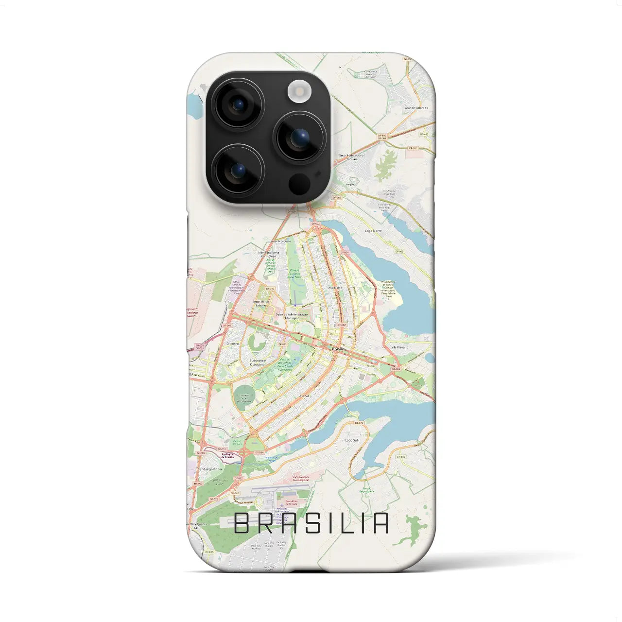 【ブラジリア(ブラジル)】地図柄iPhoneケース(バックカバータイプ)